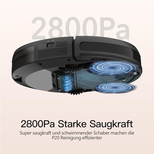 AIRROBO P20 Saugroboter – 2800 Pa, WLAN, Automatisches Aufladen, 120 Min Laufzeit