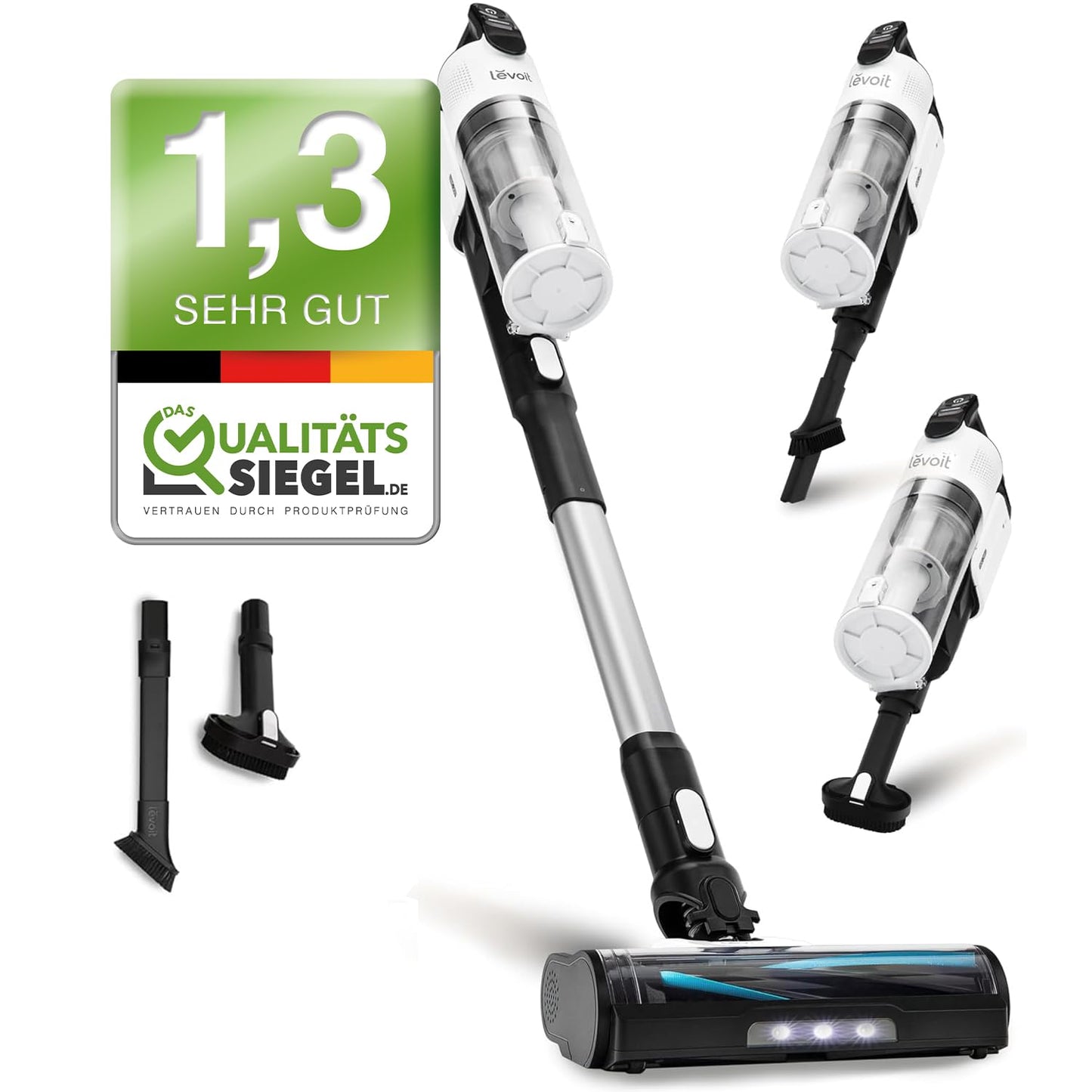 Levoit LVAC-200 Akku-Staubsauger – 4-in-1 Kabellos, Anti-Haar, 99,9 % Filterleistung