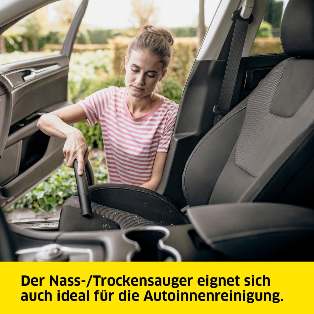 Kärcher WD 6 P S V Nass-/Trockensauger – 1300W, 30 L Edelstahlbehälter, Flachfaltenfilter, Blasfunktion