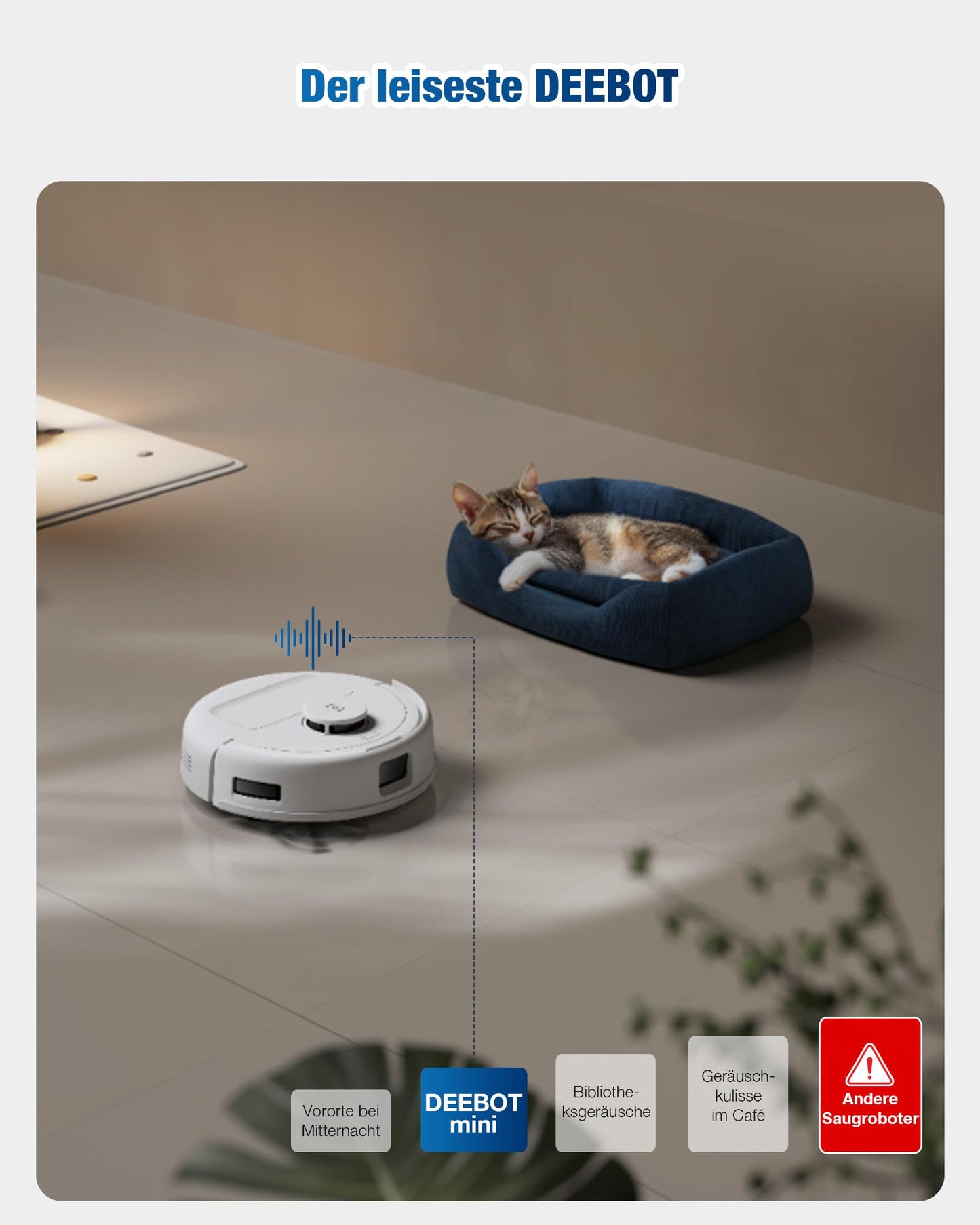ECOVACS DEEBOT Mini – Saug- und Wischroboter mit 9.000 Pa, LiDAR, Selbstreinigung & Anti-Haar-Technologie