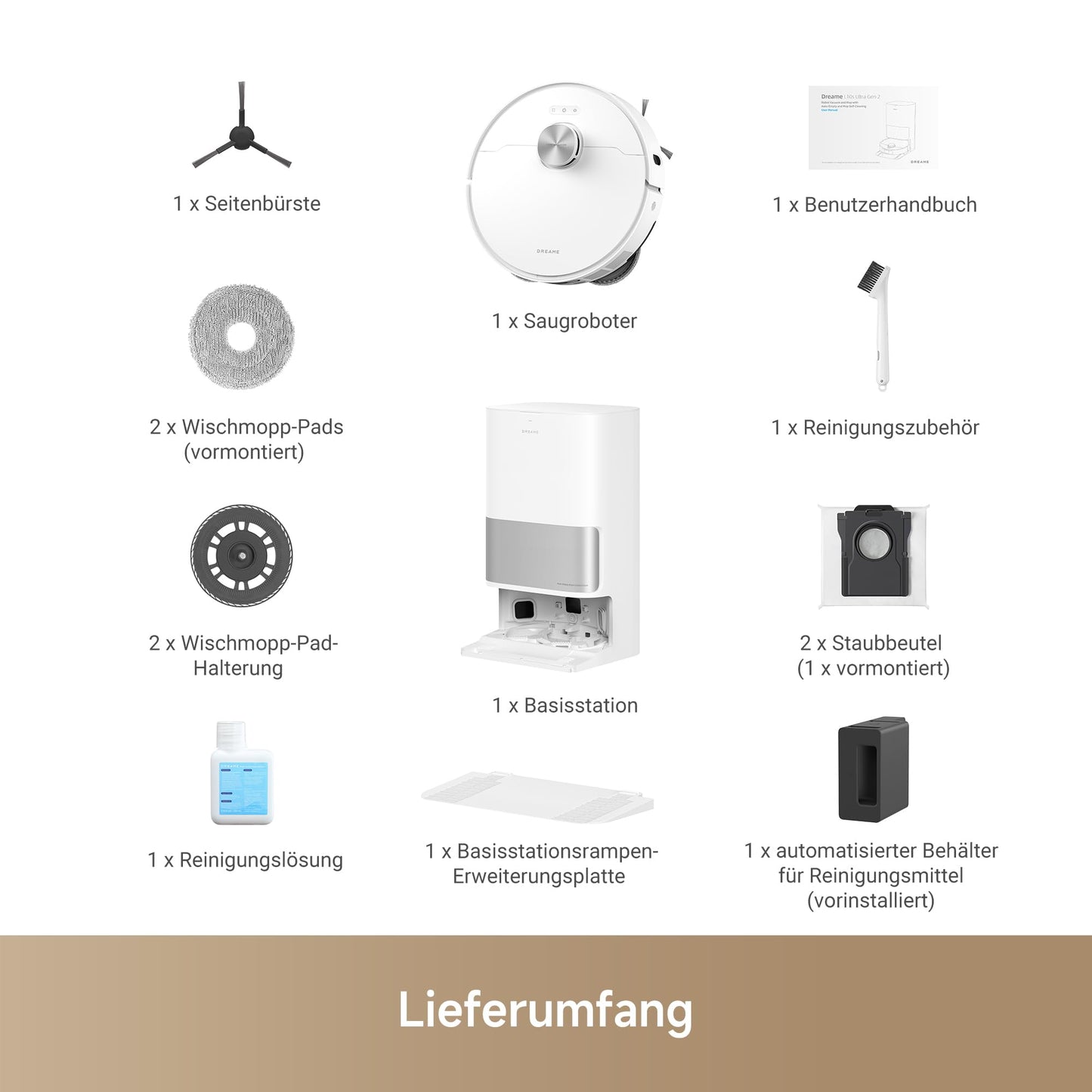Dreame L10s Ultra Gen2 Saugroboter – 10.000 Pa, Wischfunktion, Auto-Station