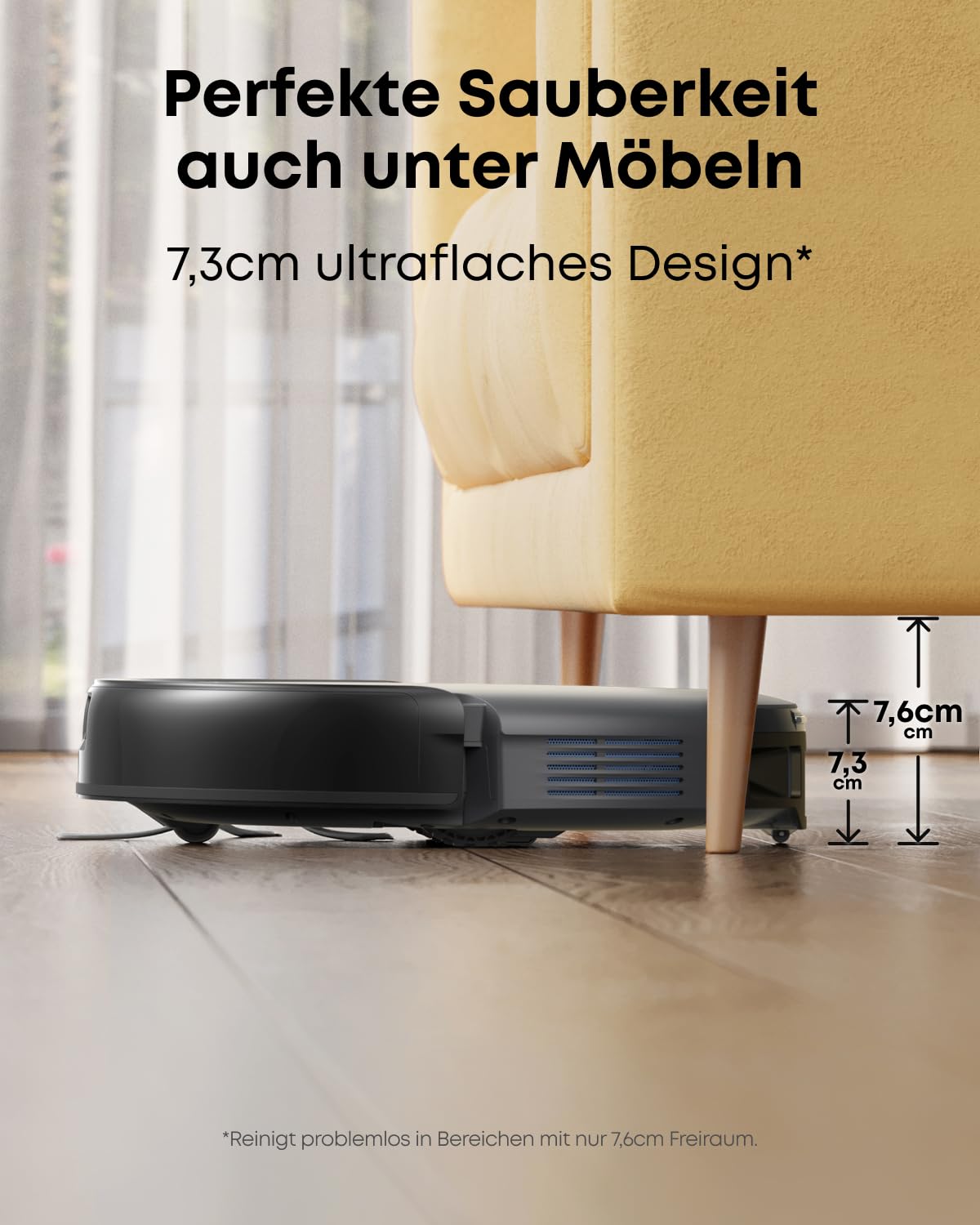 eufy C10 Saugroboter mit Automatischer Absaugstation, Ultraflach