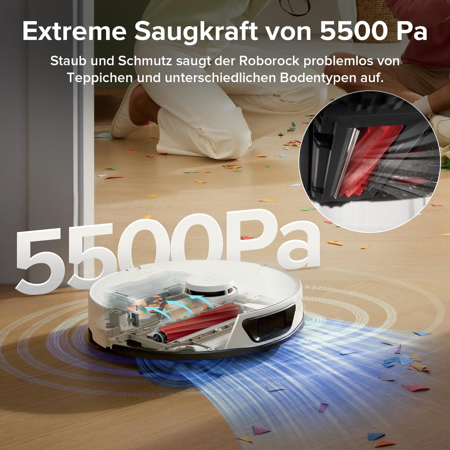 Roborock S7 Max Ultra Saug- und Wischroboter – 5.500Pa, Selbstreinigende Station, Hindernisvermeidung, App & Sprachsteuerung