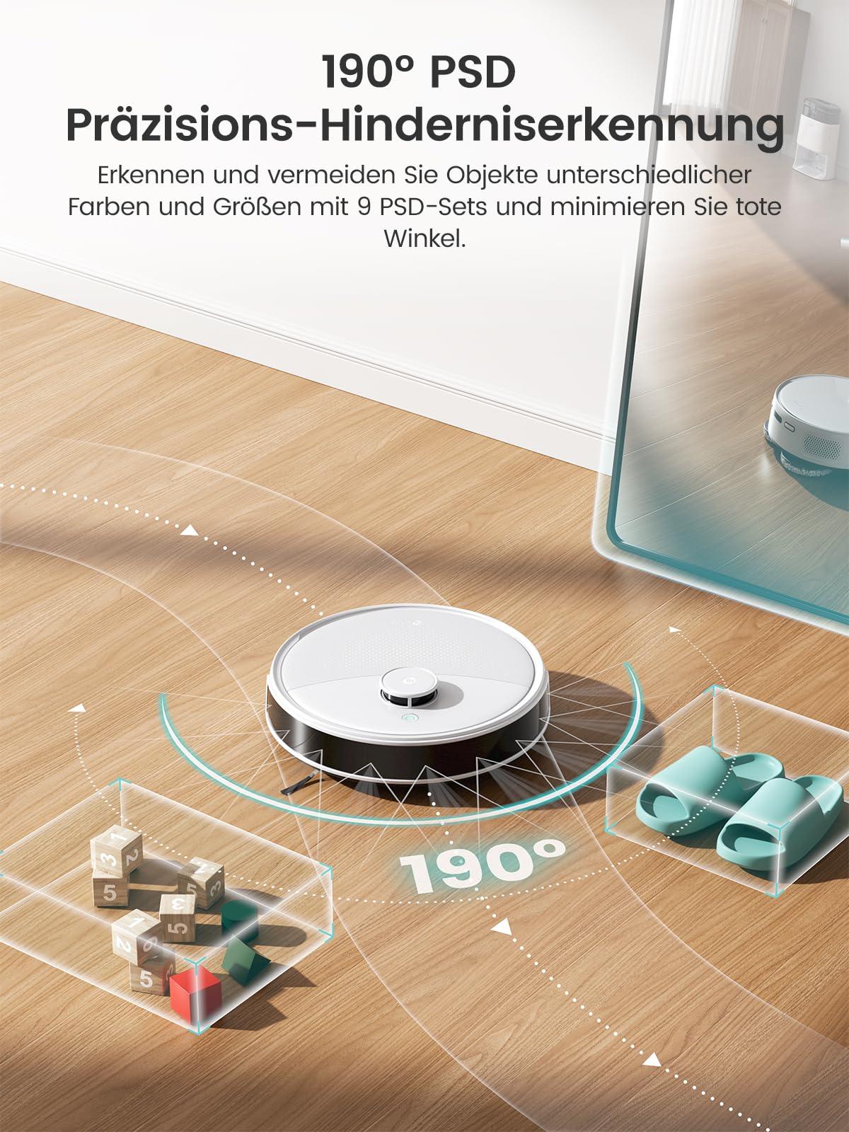 LEFANT M3 Gen2 Saugroboter 3-in-1 – 12.000 Pa, Wischfunktion, LiDAR, Selbstentleerung, App-Steuerung