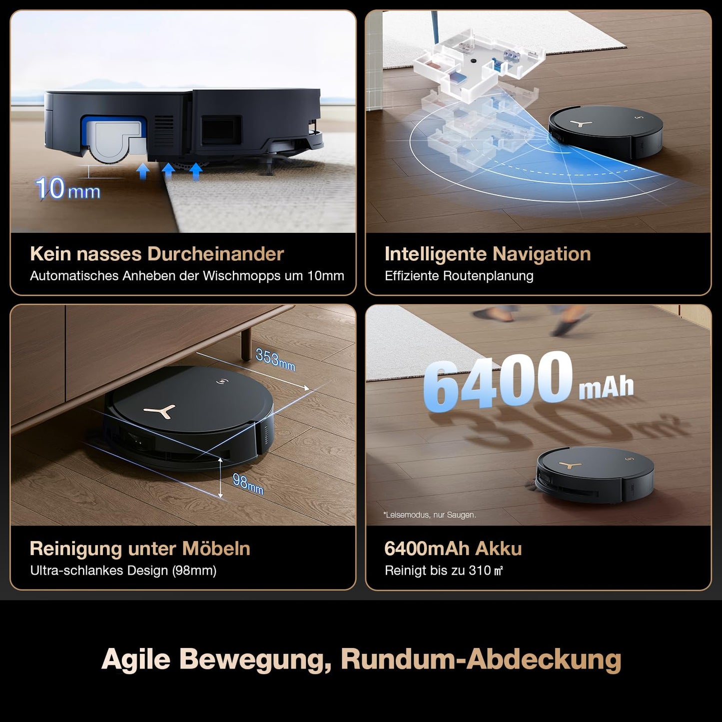 ECOVACS DEEBOT X8 PRO Omni – Saug- & Wischroboter mit Selbstreinigung, 18.000 Pa