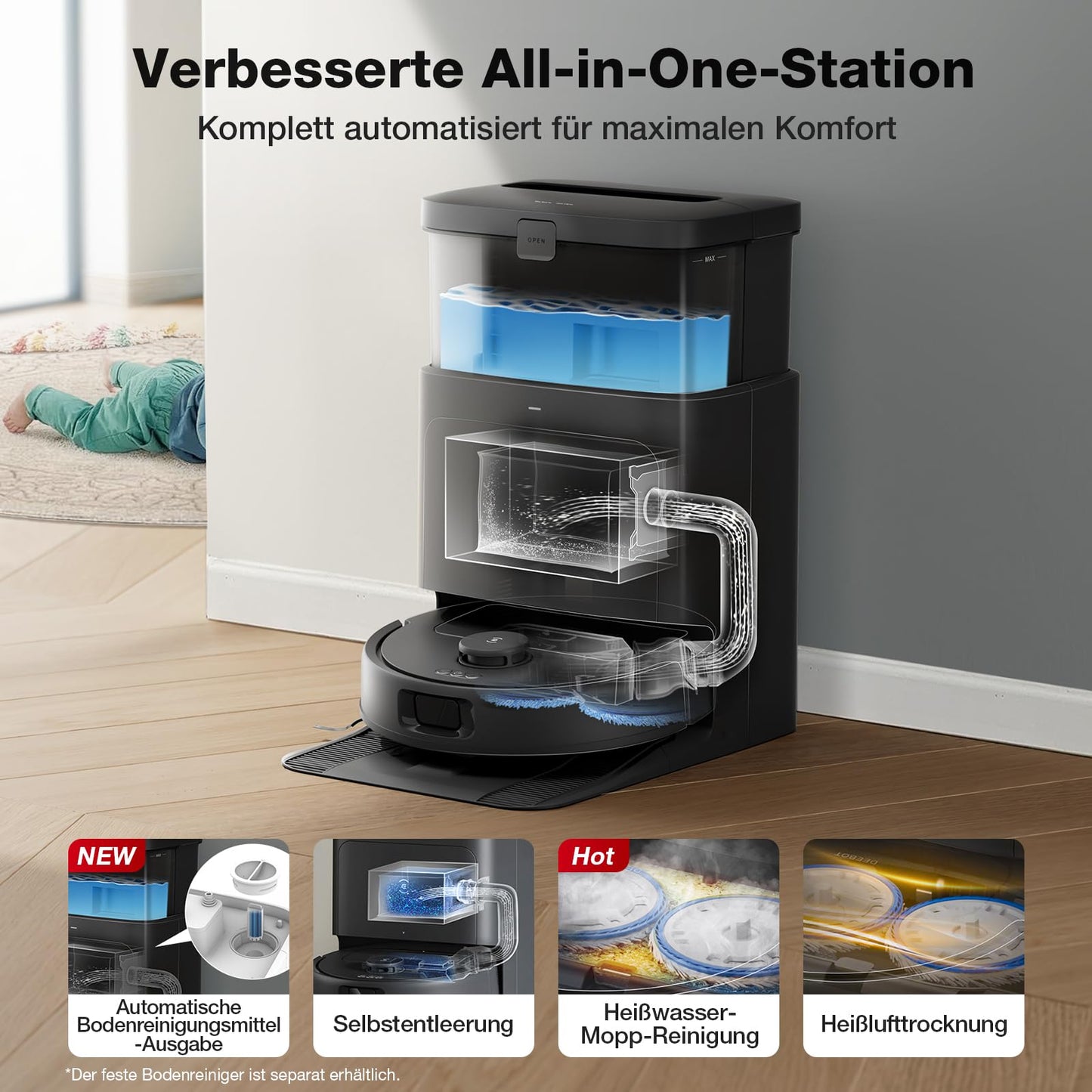 ECOVACS DEEBOT N30 PRO Omni Saug- & Wischroboter – 10.000 Pa