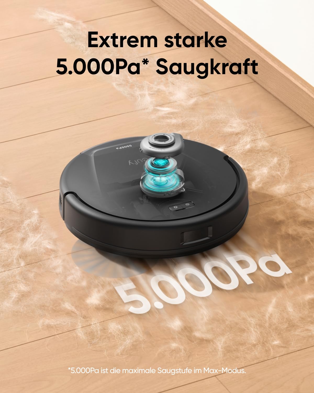 eufy C10 Saugroboter mit Automatischer Absaugstation, Ultraflach