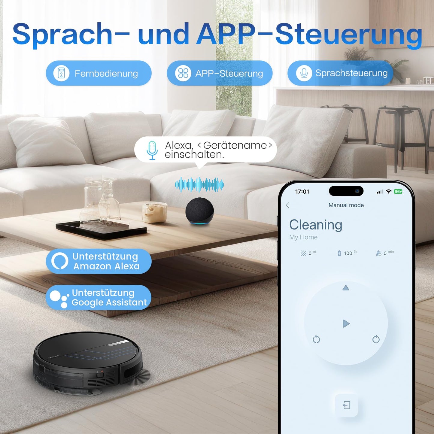 AIRROBO P30 Saug- & Wischroboter – 3000 Pa, 3-in-1 Reinigung