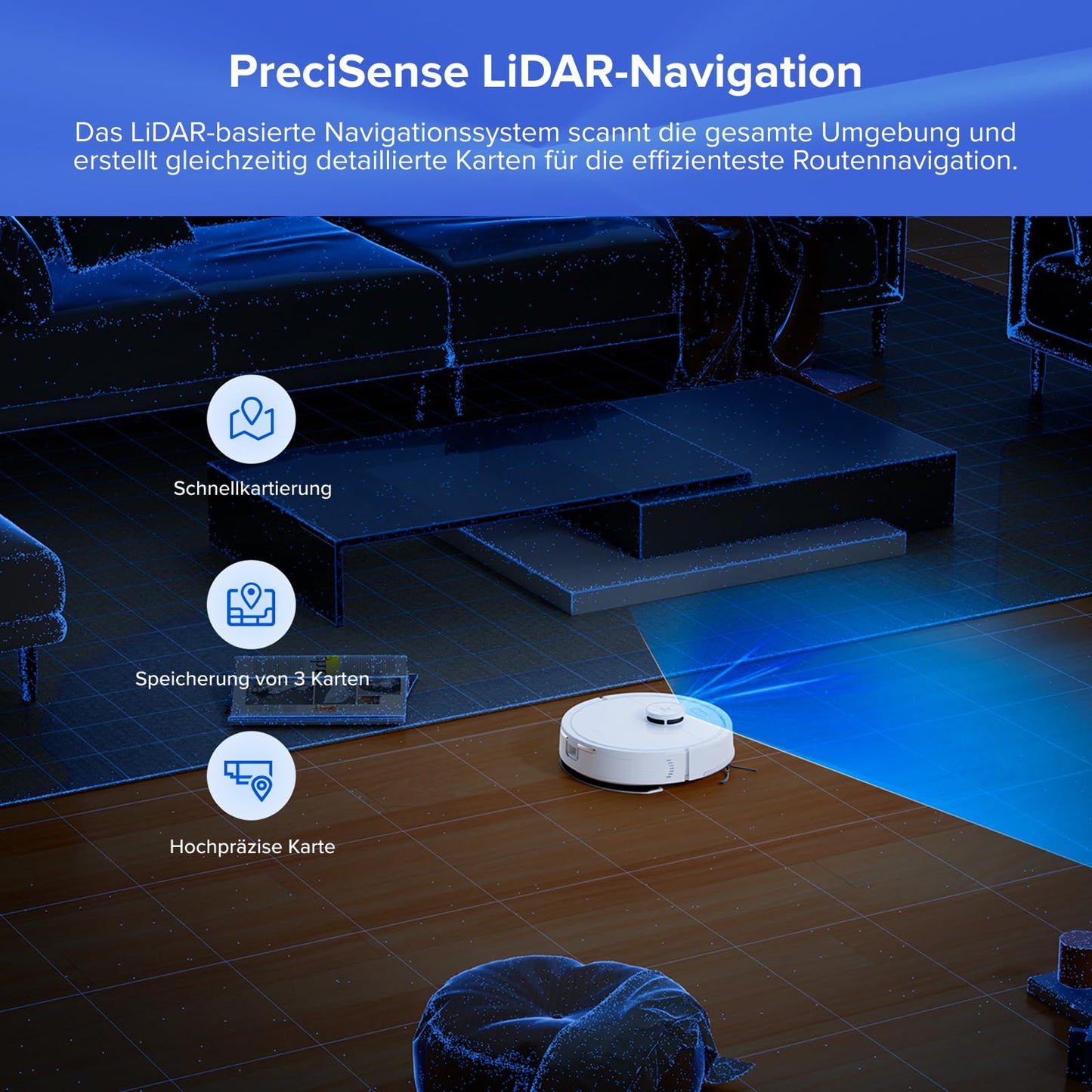 Roborock Q7 L5+ Saug- und Wischroboter – 8.000 Pa, Selbstentleerung, LiDAR