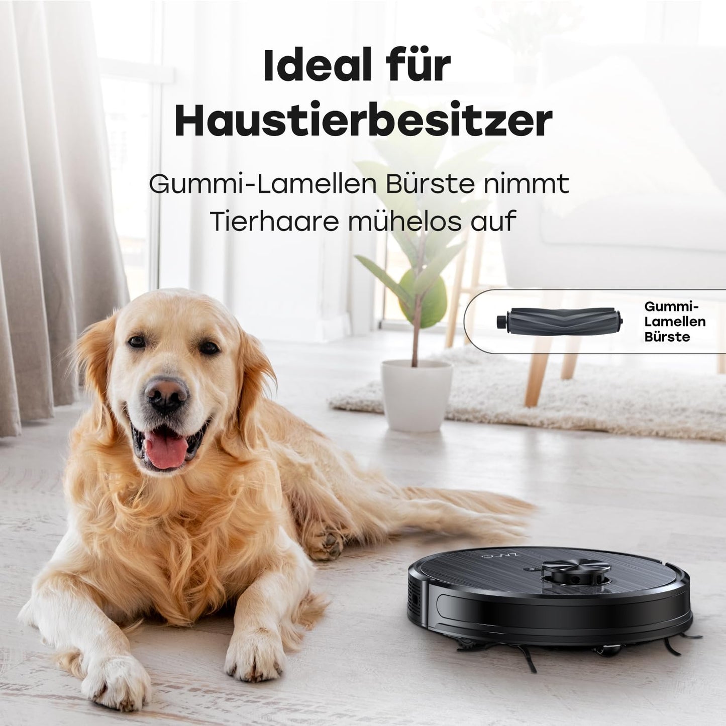 ZACO A10 Pro Saugroboter 2-in-1 – 3.000 Pa, Wischfunktion, 2,5 L Absaugstation, LiDAR, App & Alexa