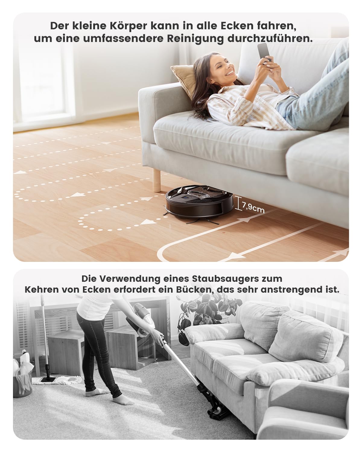 LEFANT M320 Saugroboter 3-in-1 – 6000Pa, Wischfunktion, App & Alexa, 210 Min Laufzeit, Ideal für Tierhaare & Teppiche