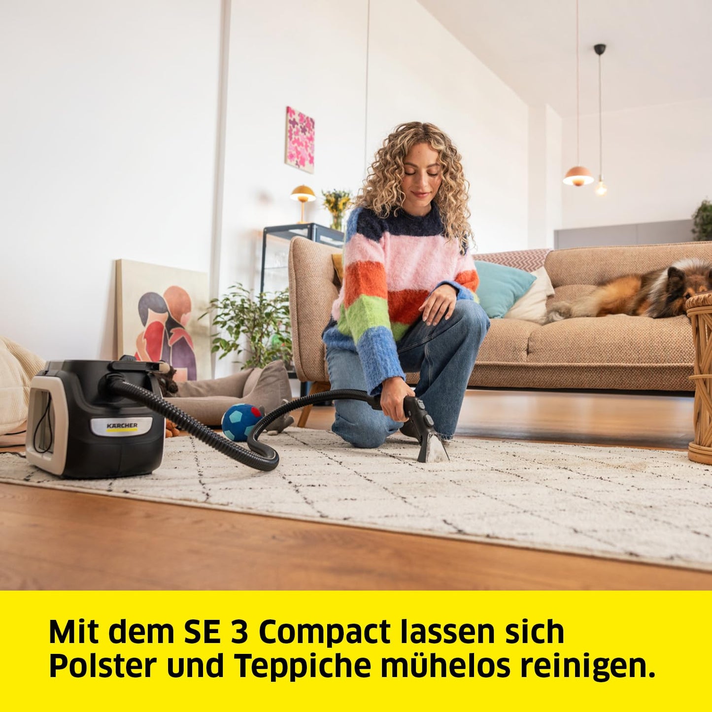 Kärcher SE 3 Compact Waschsauger – Polster- & Teppichreiniger, 500W, 1,7 L Frischwassertank