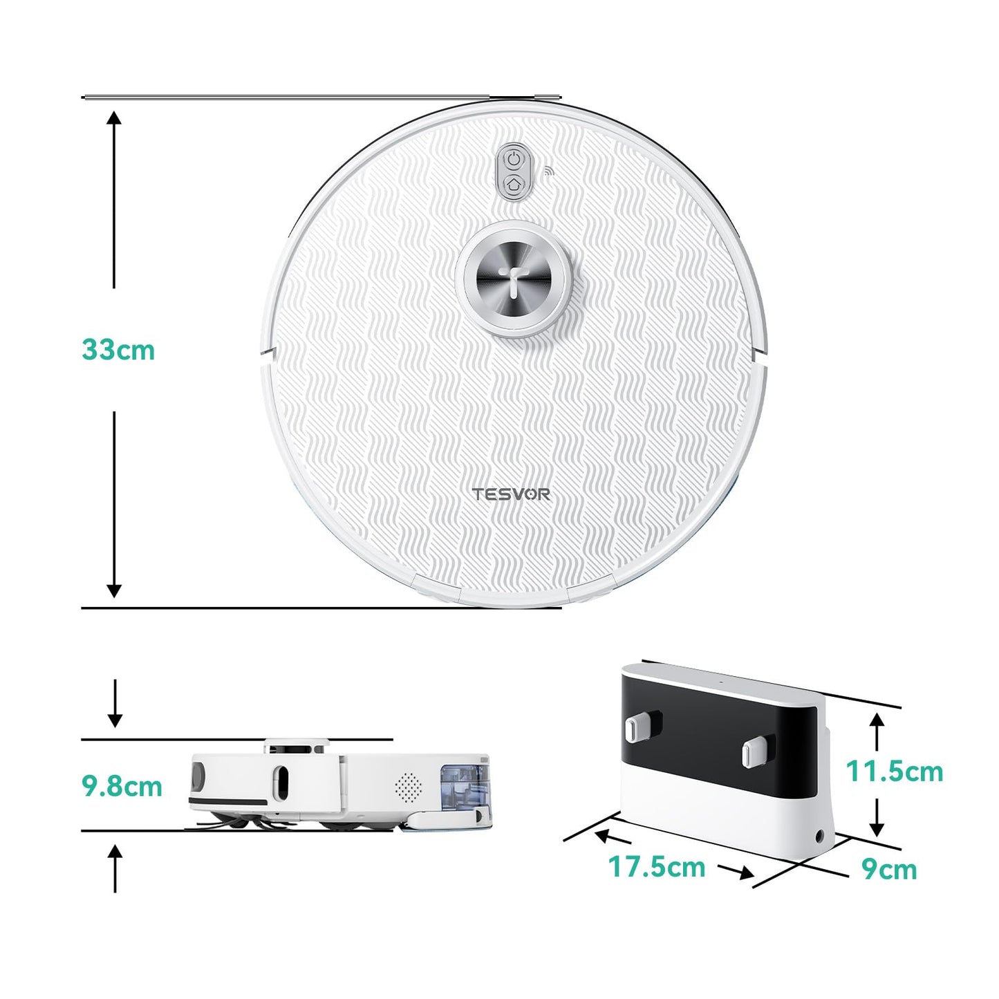 Tesvor S8Pro Saug- & Wischroboter – 8000 Pa, 3-in-1 Reinigung, LiDAR
