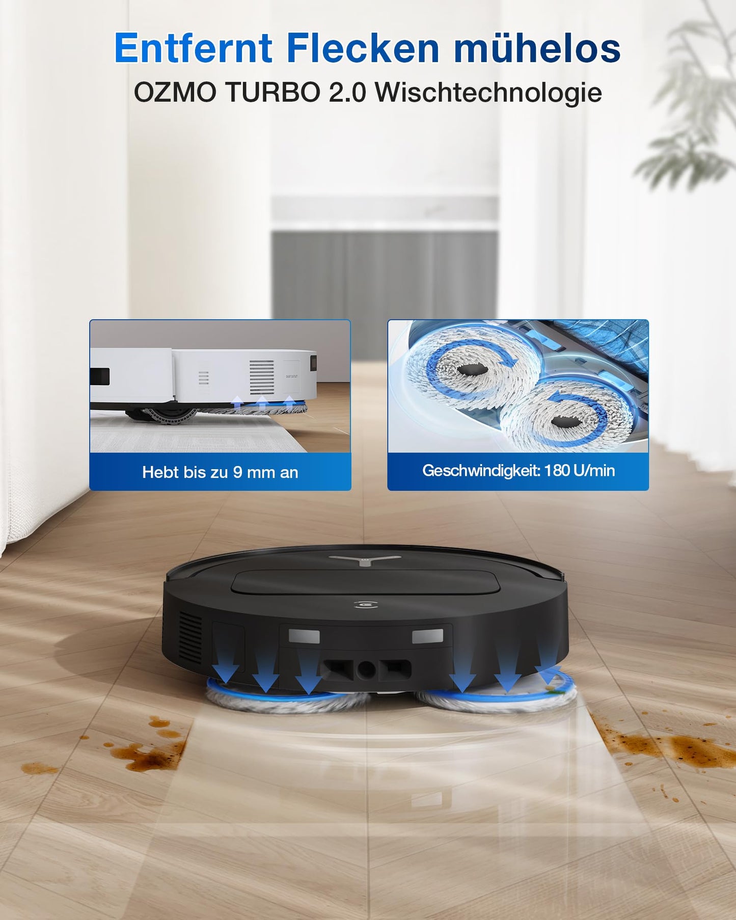 ECOVACS DEEBOT T50 Omni – Saug- und Wischroboter mit 15.000 Pa, ZeroTangle 2.0 & All-in-One Station