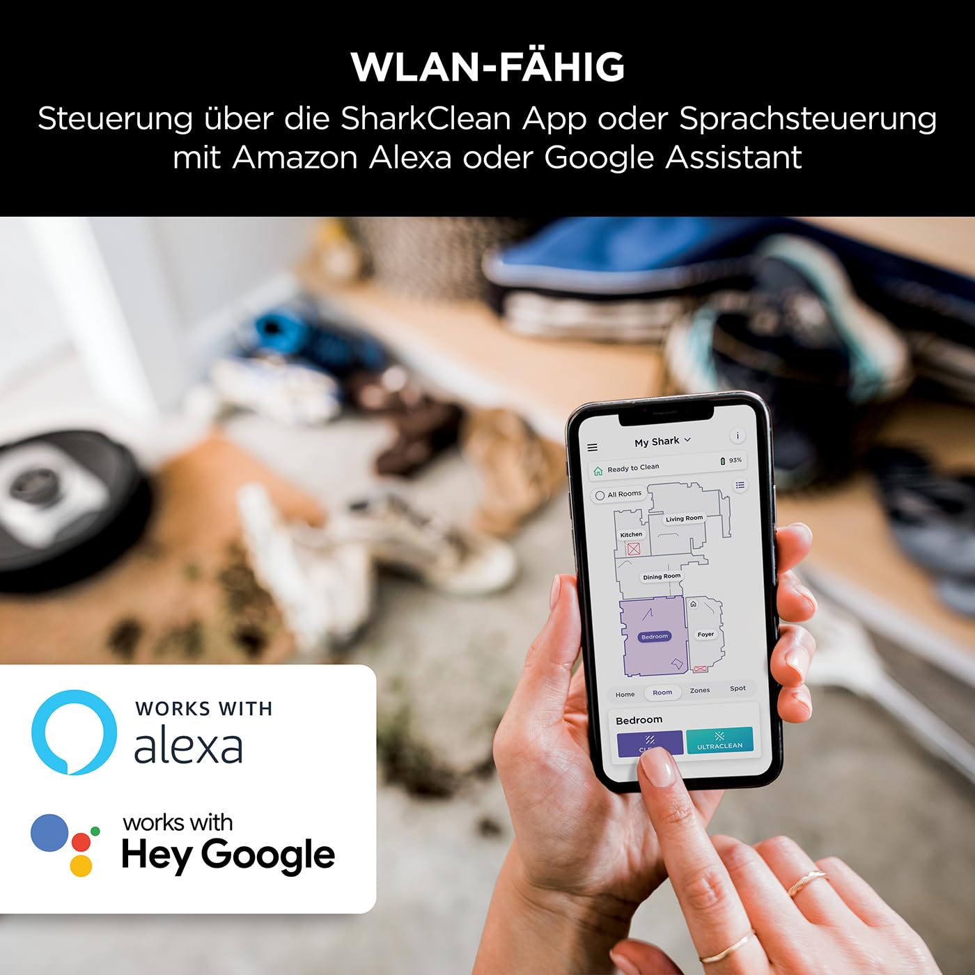 Shark AI 360 – Selbstentleerender Saugroboter für Teppiche & Hartböden