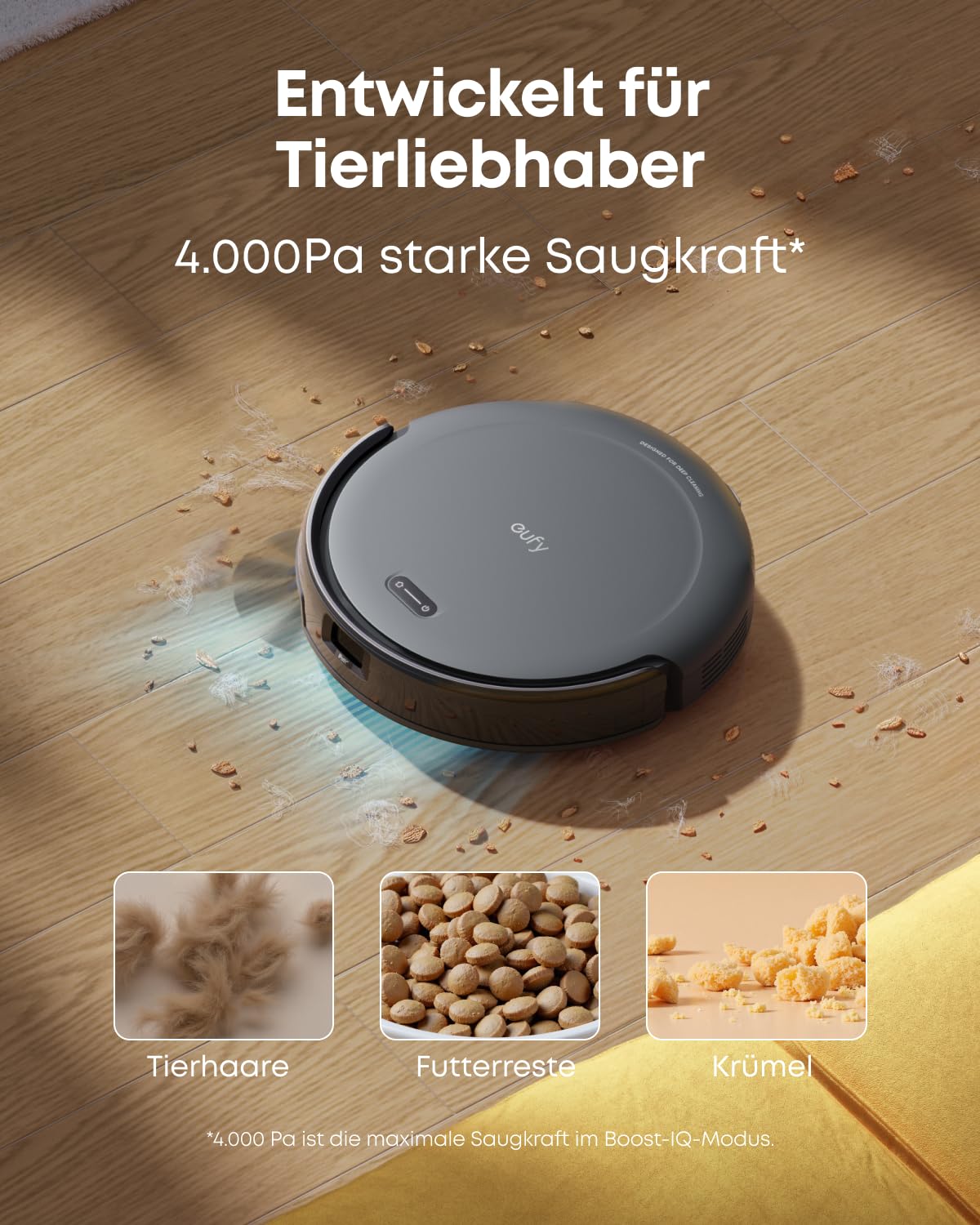 eufy C10 Saugroboter mit Automatischer Absaugstation, Ultraflach