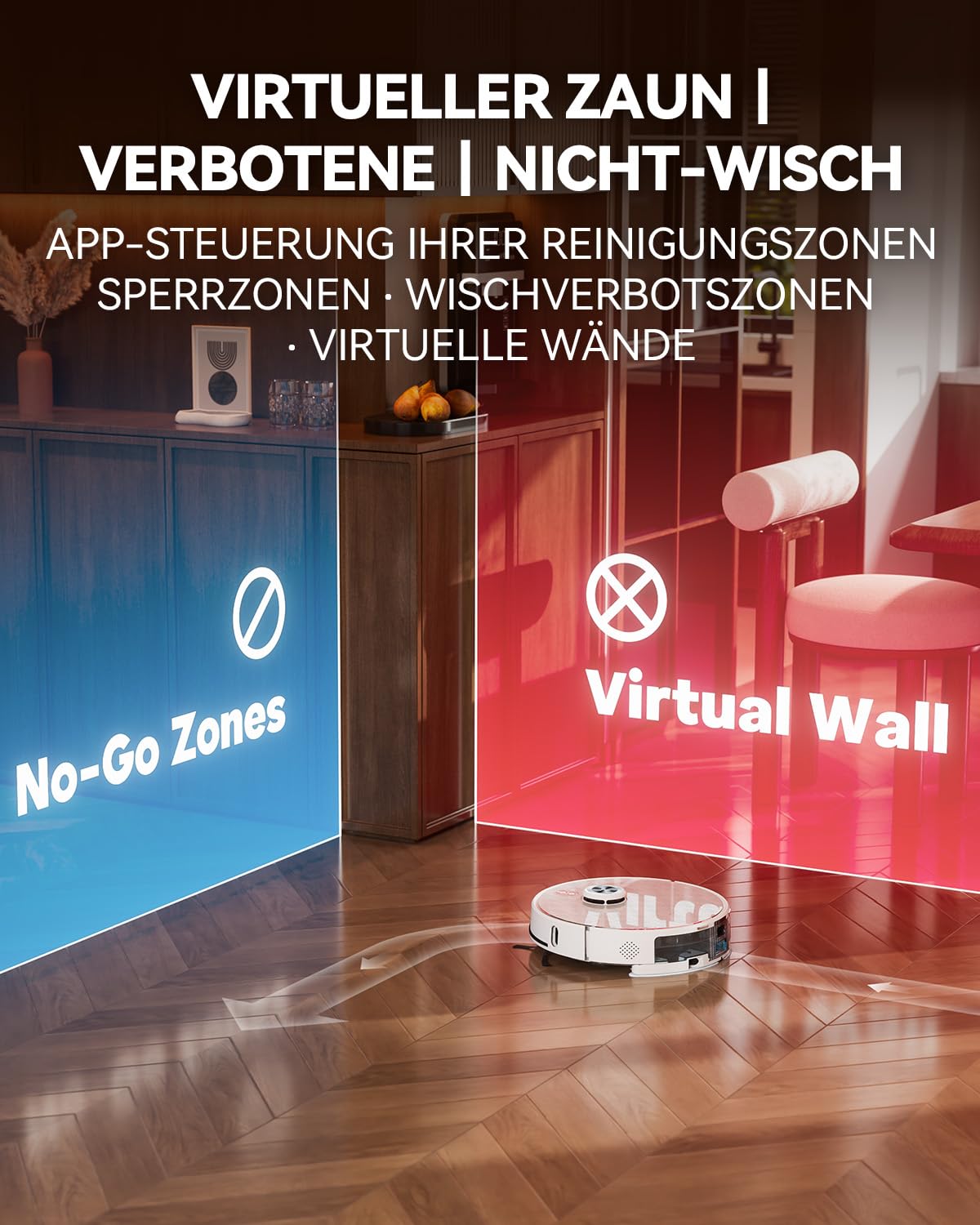 Tesvor S8Pro Saug- & Wischroboter – 8000 Pa, 3-in-1 Reinigung, LiDAR