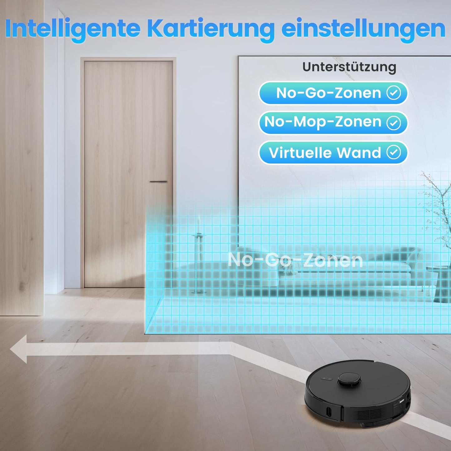 FIXR 3.5L Saug- & Wischroboter mit Absaugstation – 180 Min Laufzeit