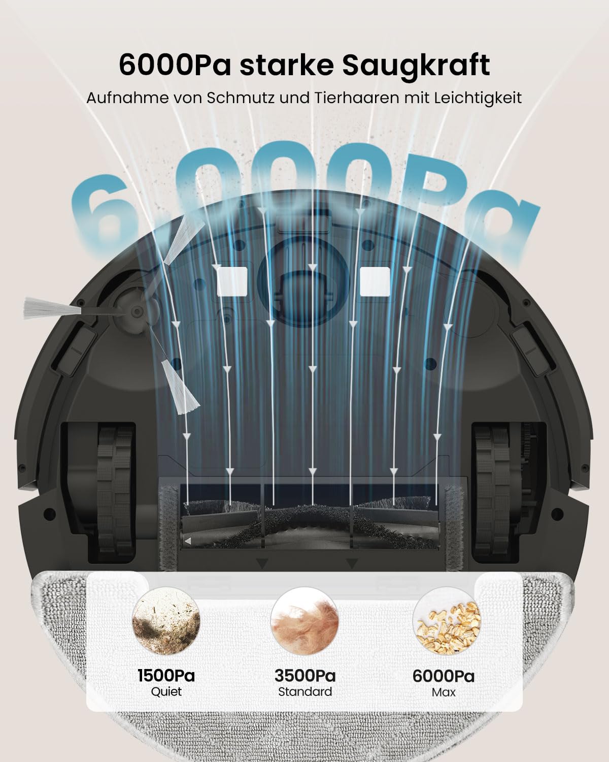Vexilar W11 Saug- & Wischroboter mit Absaugstation – 6000 Pa