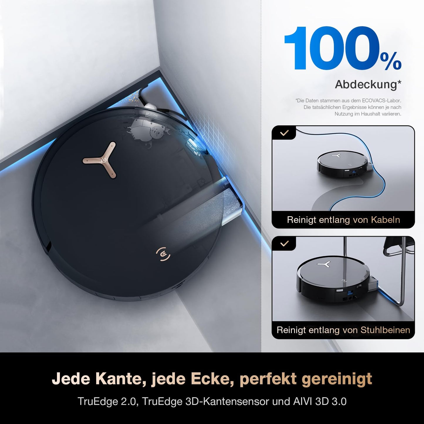 ECOVACS DEEBOT X8 PRO Omni – Saug- & Wischroboter mit Selbstreinigung, 18.000 Pa