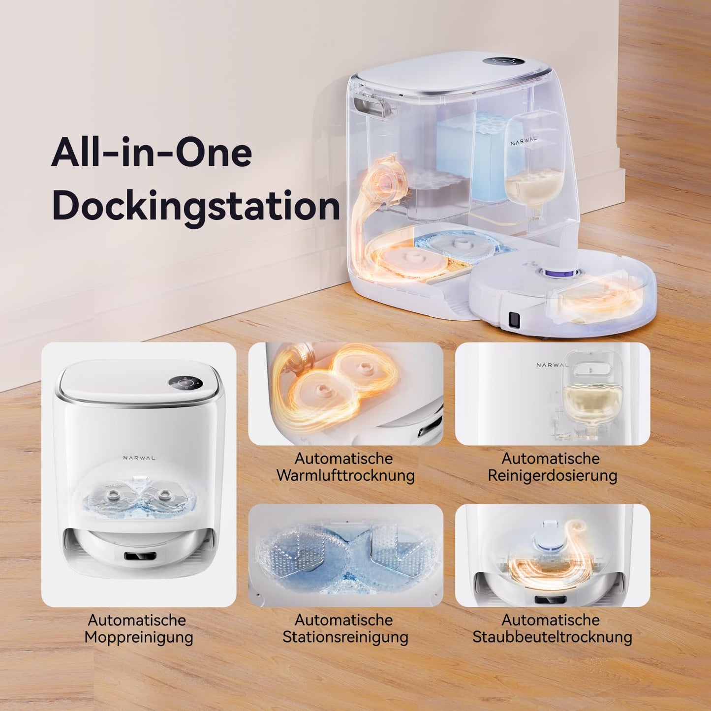 Narwal Freo X Ultra Saug- und Wischroboter – 8.200 Pa, Selbstreinigend, All-in-One-Station