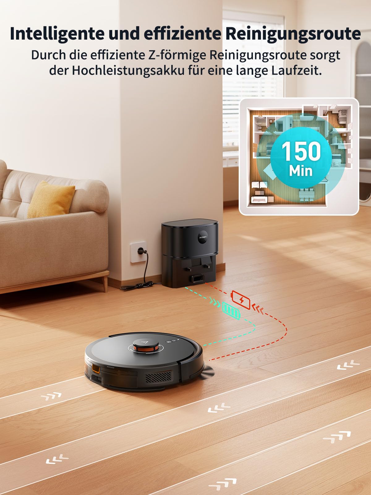 Airzeen Q10 Pro Saug- & Wischroboter mit Auto-Entleerung – 5000 Pa