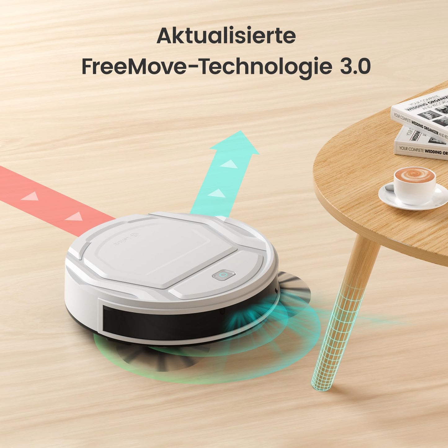 LEFANT M210 Superschlanker Saugroboter – 500 ml, WLAN, Alexa & App-Steuerung, Leise, für Tierhaare