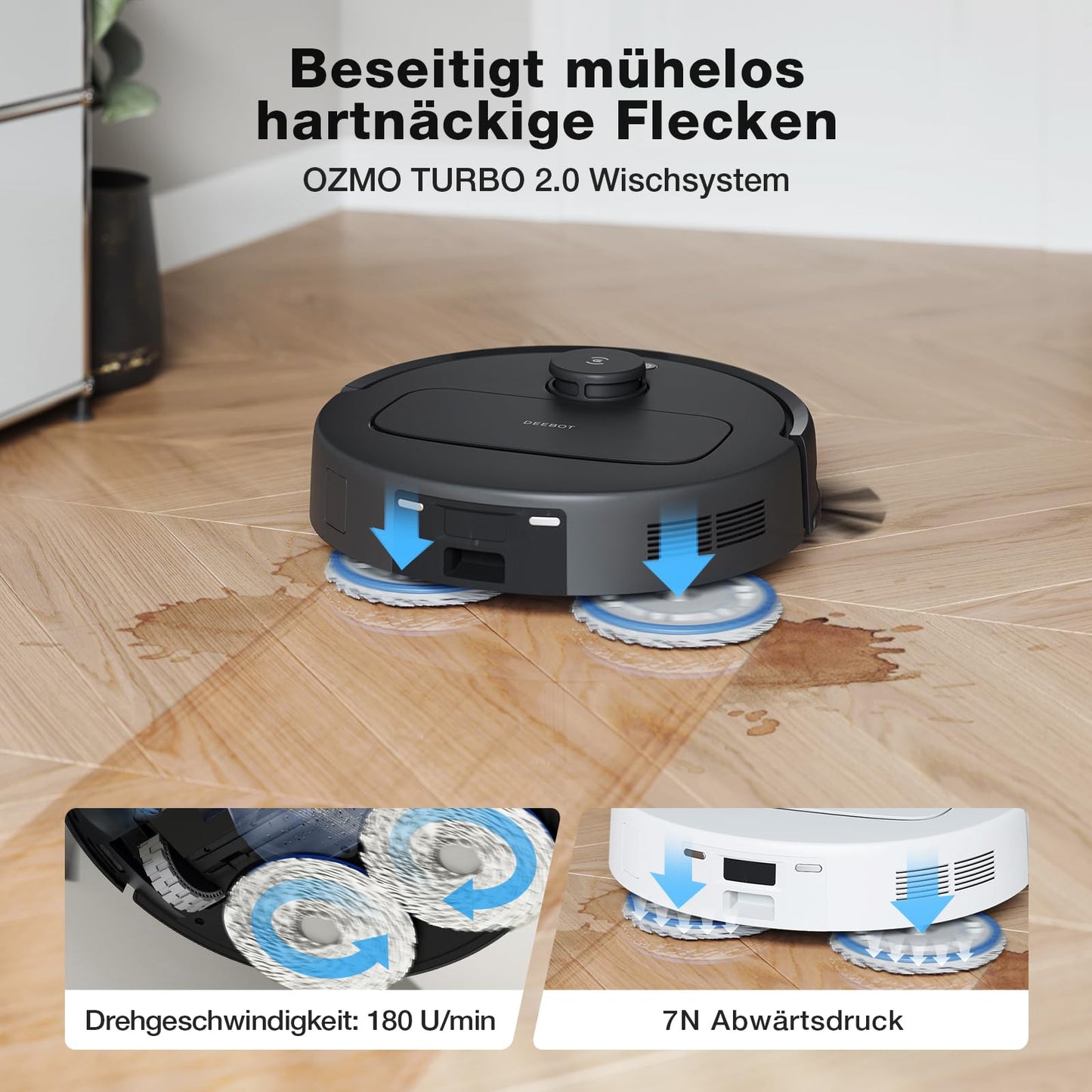 ECOVACS DEEBOT N30 PRO Omni Saug- & Wischroboter – 10.000 Pa