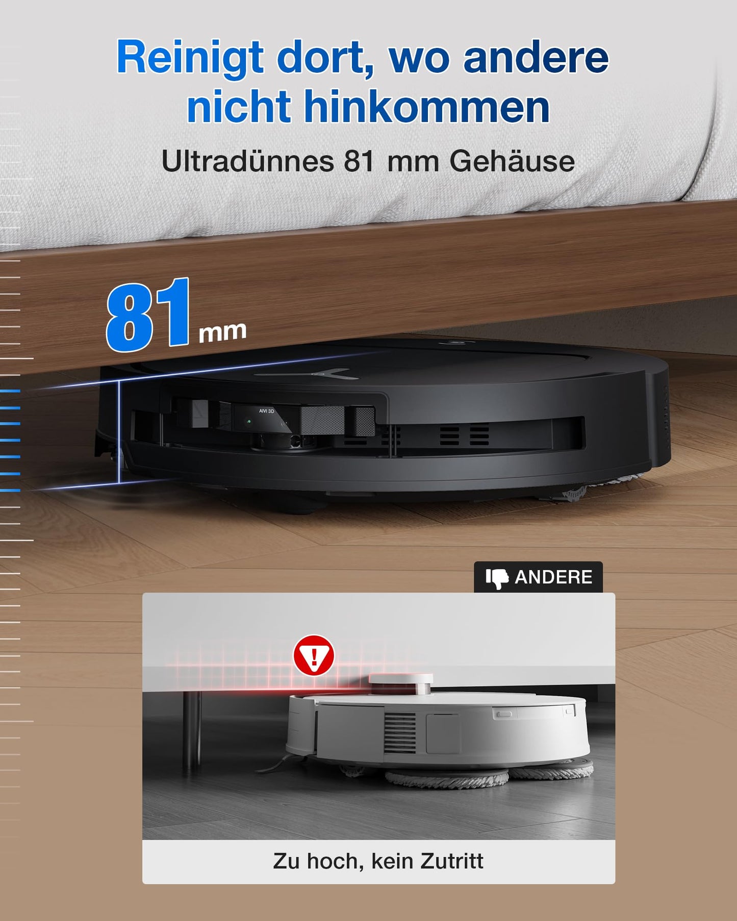 ECOVACS DEEBOT T50 Omni – Saug- und Wischroboter mit 15.000 Pa, ZeroTangle 2.0 & All-in-One Station
