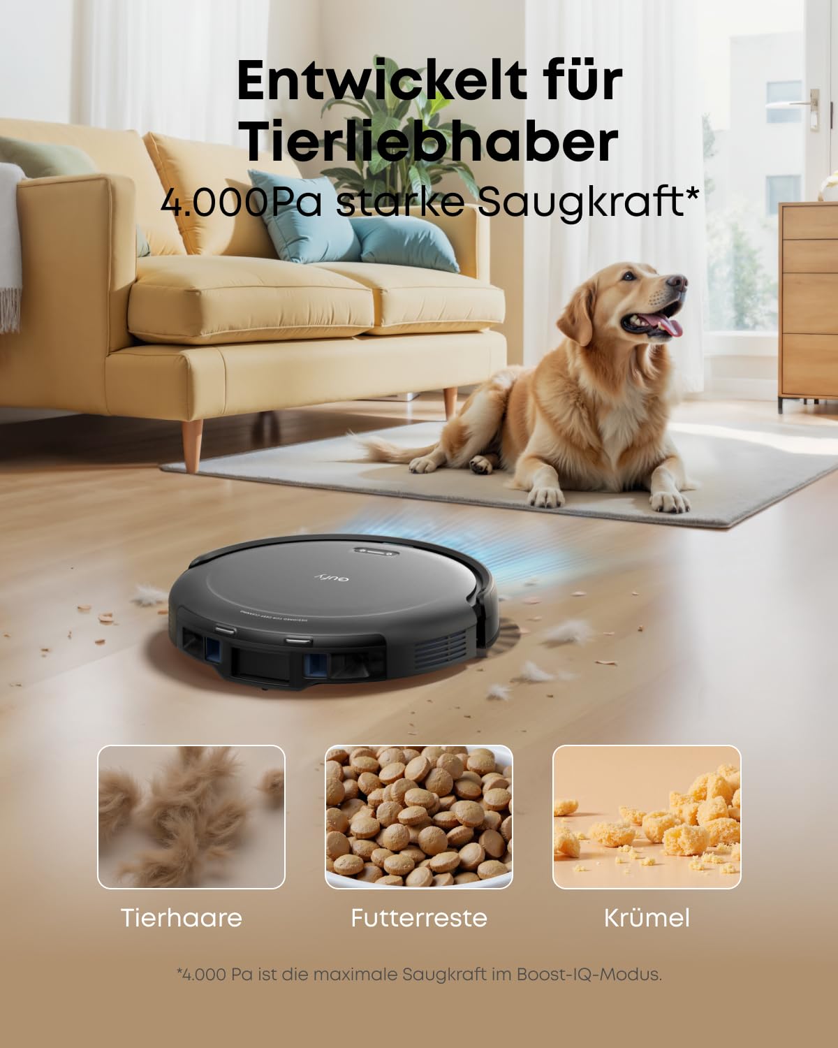 eufy C10 Saugroboter mit Automatischer Absaugstation, Ultraflach