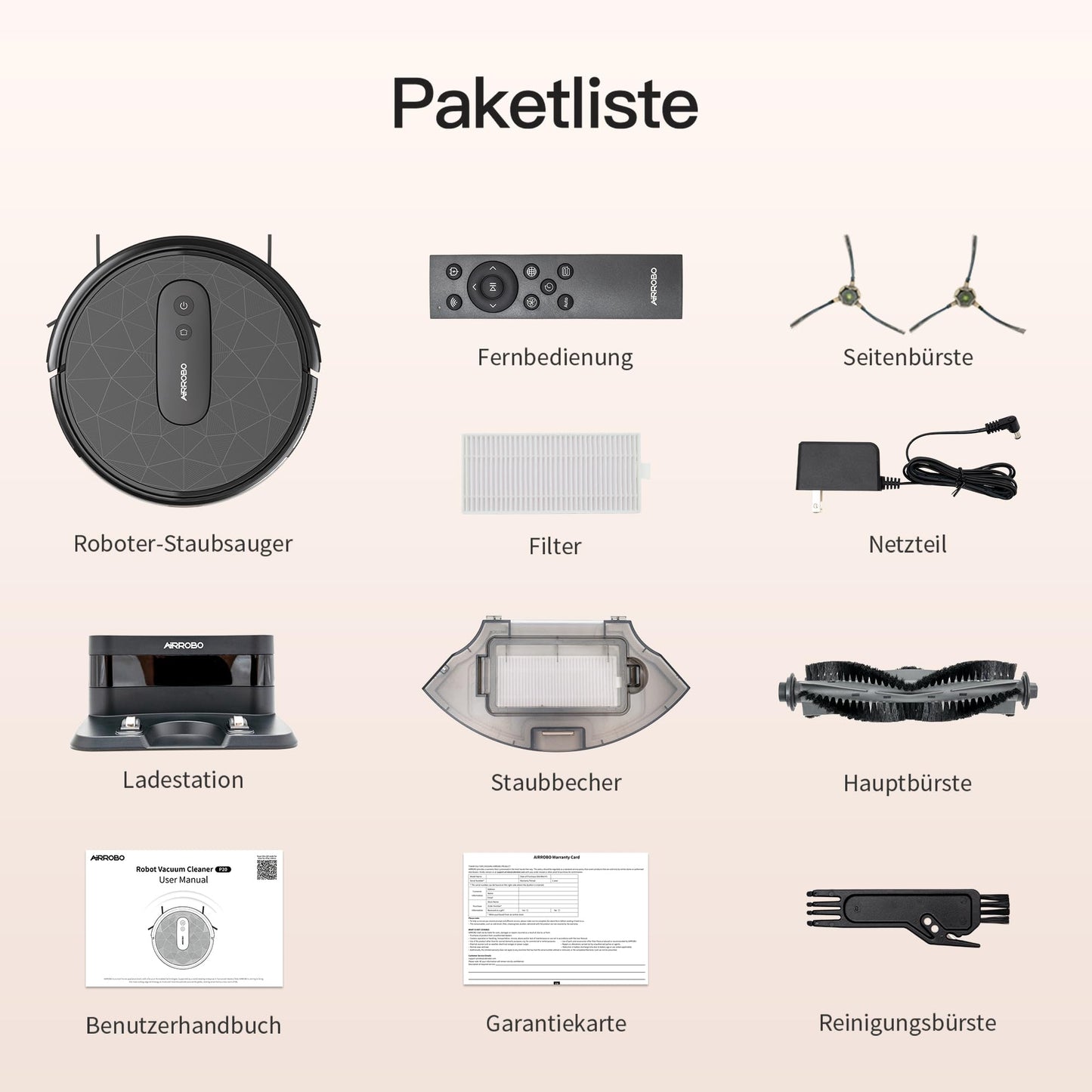 AIRROBO P20 Saugroboter – 2800 Pa, WLAN, Automatisches Aufladen, 120 Min Laufzeit