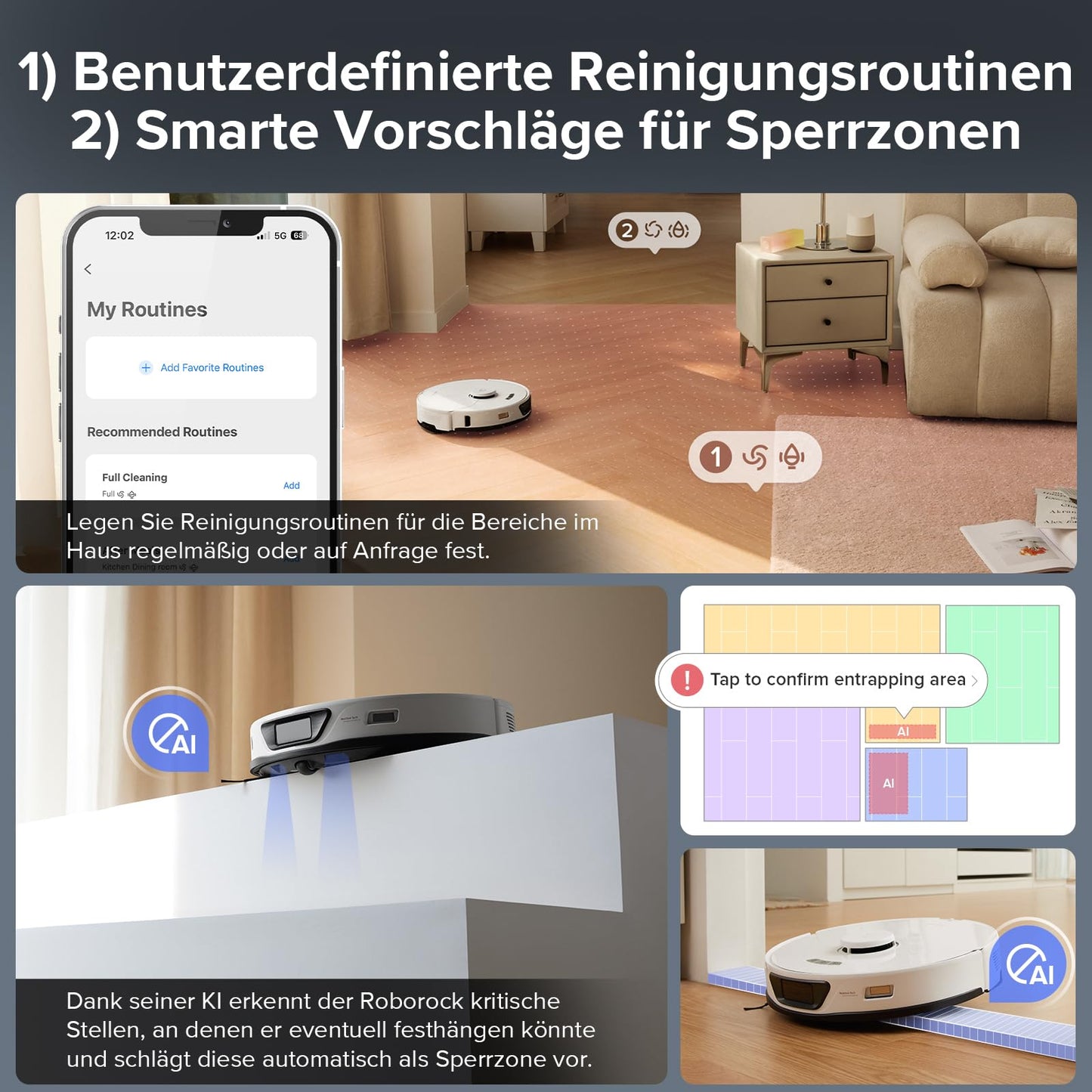 Roborock S7 Max Ultra Saug- und Wischroboter – 5.500Pa, Selbstreinigende Station, Hindernisvermeidung, App & Sprachsteuerung