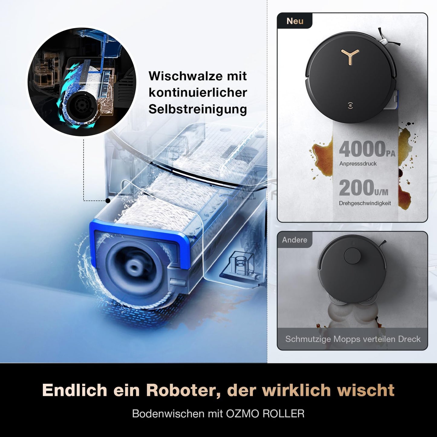 ECOVACS DEEBOT X8 PRO Omni – Saug- & Wischroboter mit Selbstreinigung, 18.000 Pa