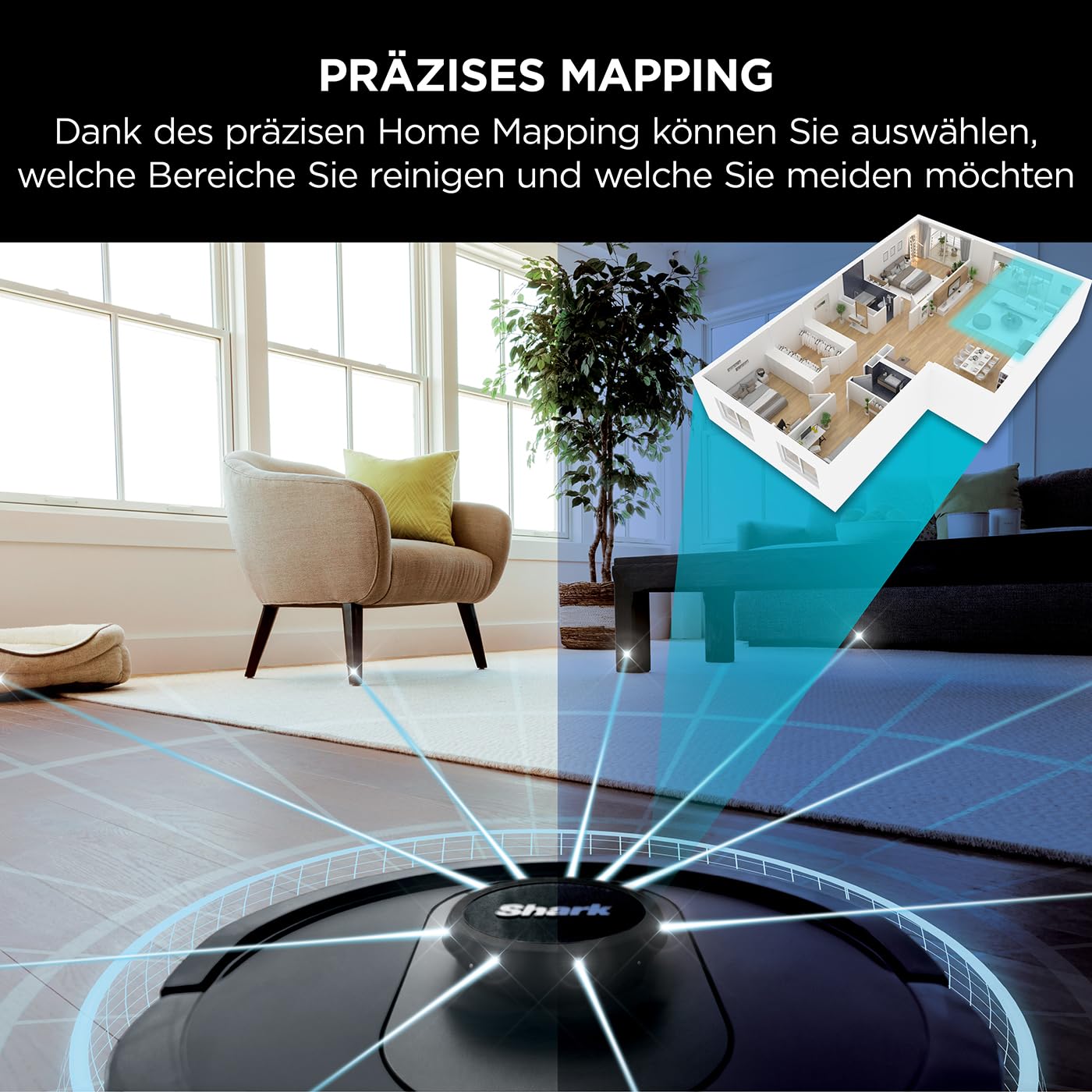 Shark AI 360 – Selbstentleerender Saugroboter für Teppiche & Hartböden