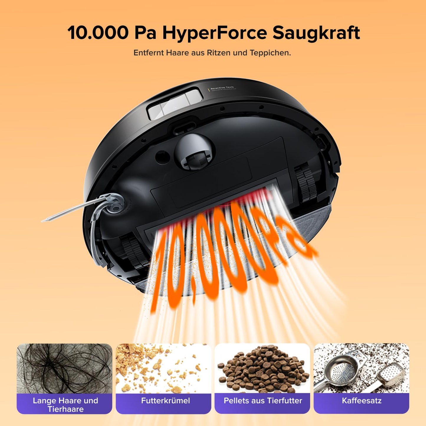 Roborock Q10 S5+ Saug- und Wischroboter, 10.000 Pa, Selbstentleerend
