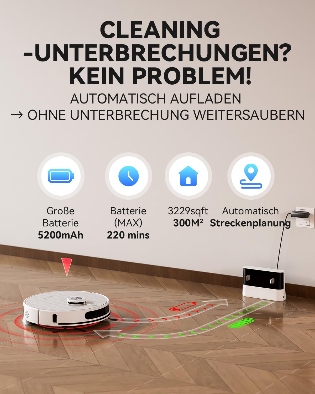 Tesvor S8Pro Saug- & Wischroboter – 8000 Pa, 3-in-1 Reinigung, LiDAR