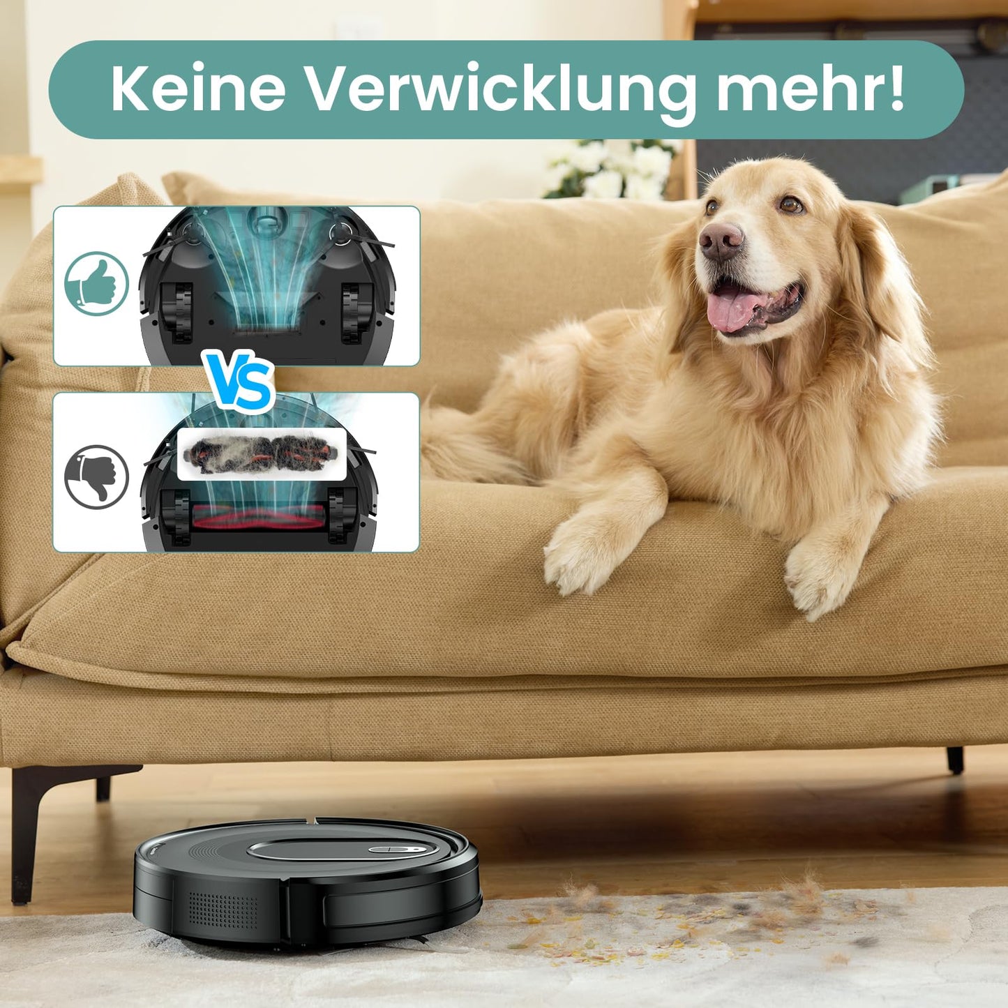 Vexilar W6+ Saugroboter – 2800 Pa, Tierhaarfreundlich, App & Sprachsteuerung