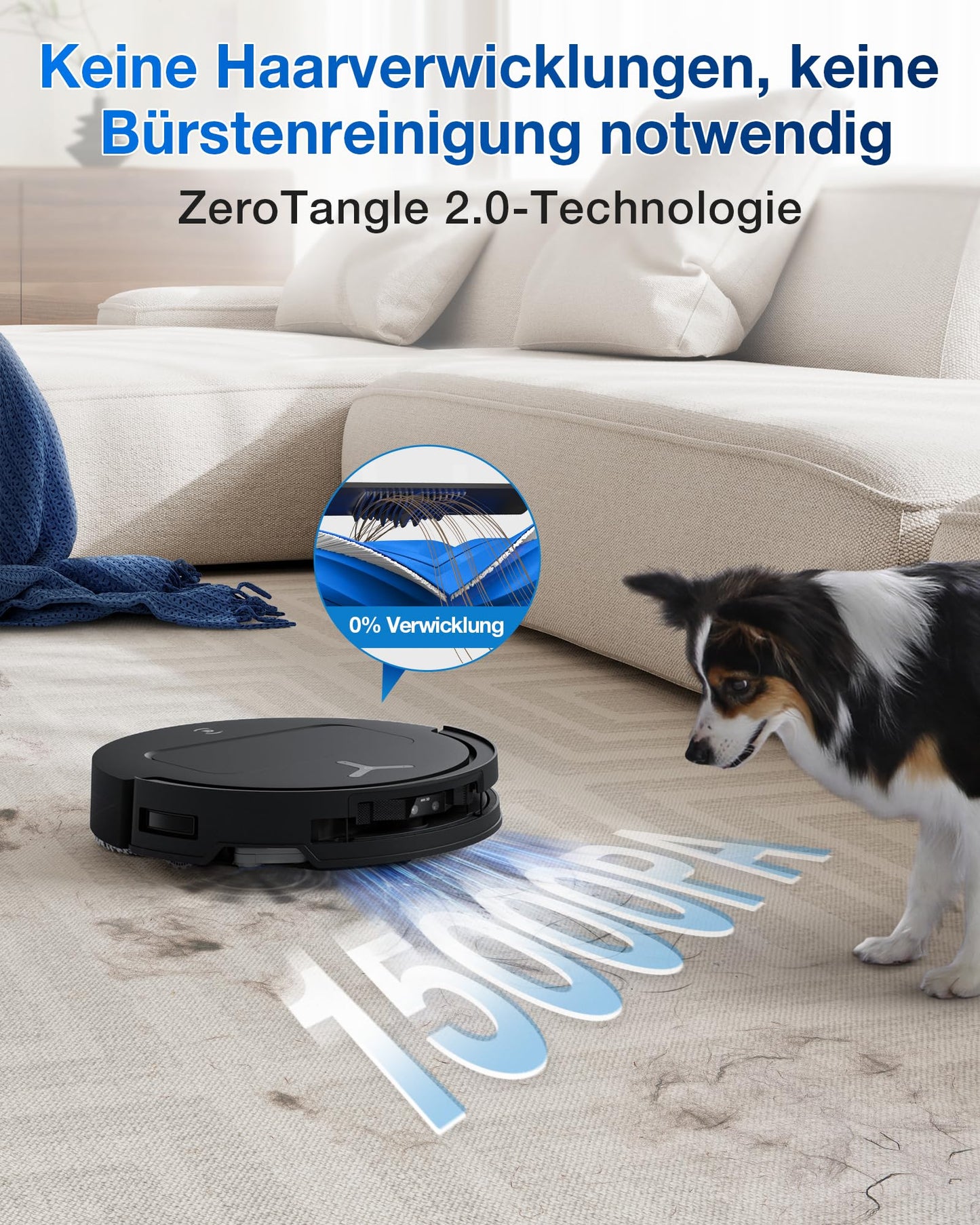 ECOVACS DEEBOT T50 Omni – Saug- und Wischroboter mit 15.000 Pa, ZeroTangle 2.0 & All-in-One Station