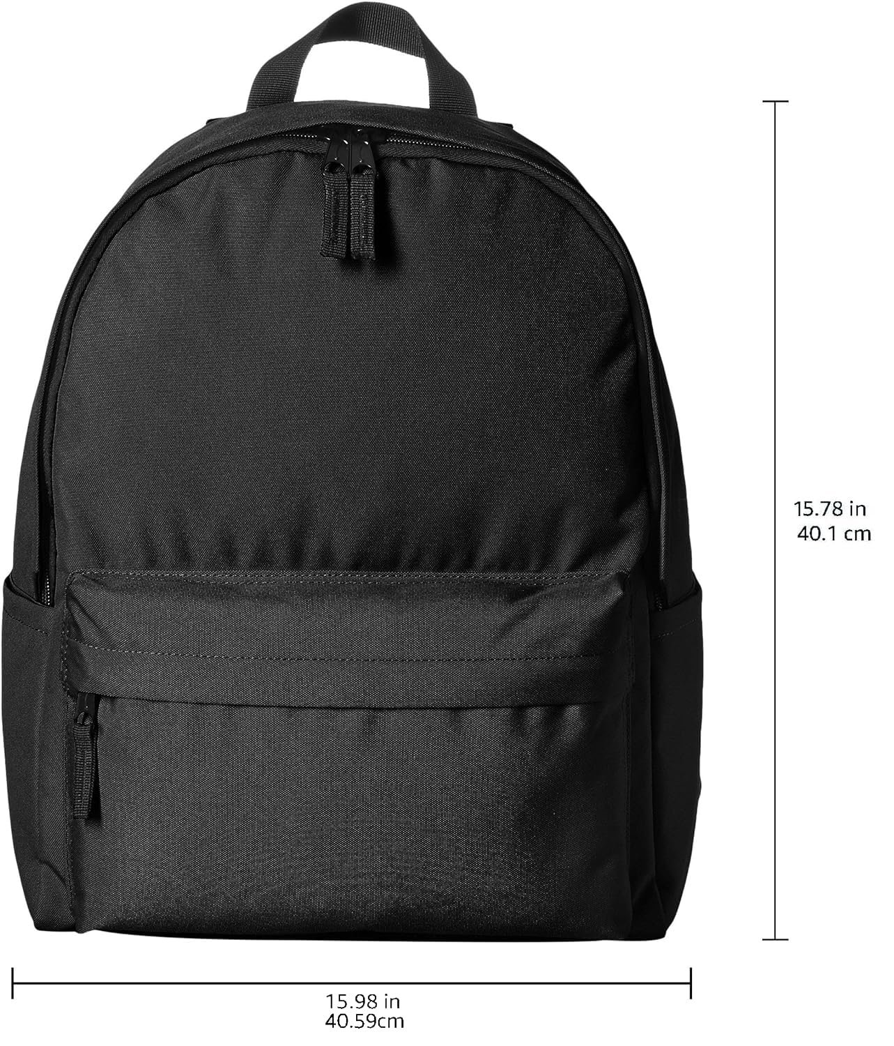 Klassischer Rucksack für Schule, Freizeit & Alltag – Schwarz