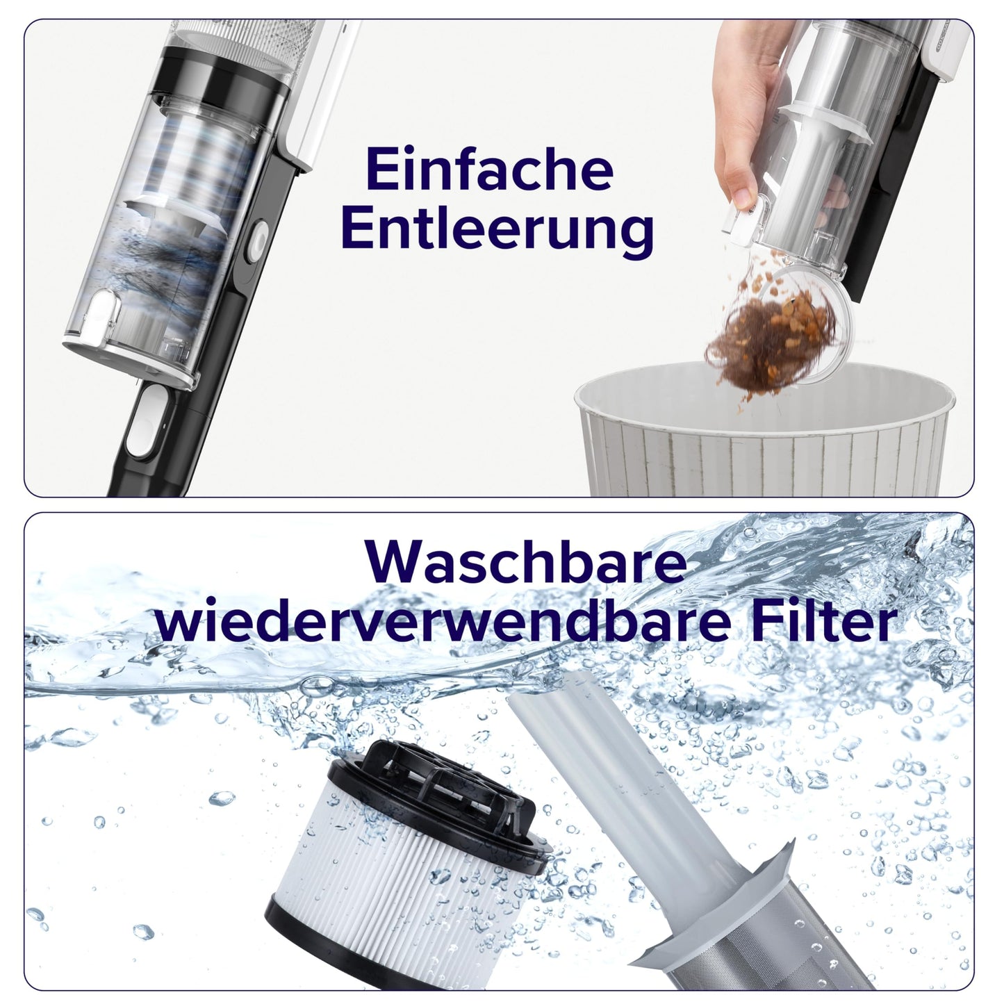 Levoit LVAC-200 Akku-Staubsauger – 4-in-1 Kabellos, Anti-Haar, 99,9 % Filterleistung