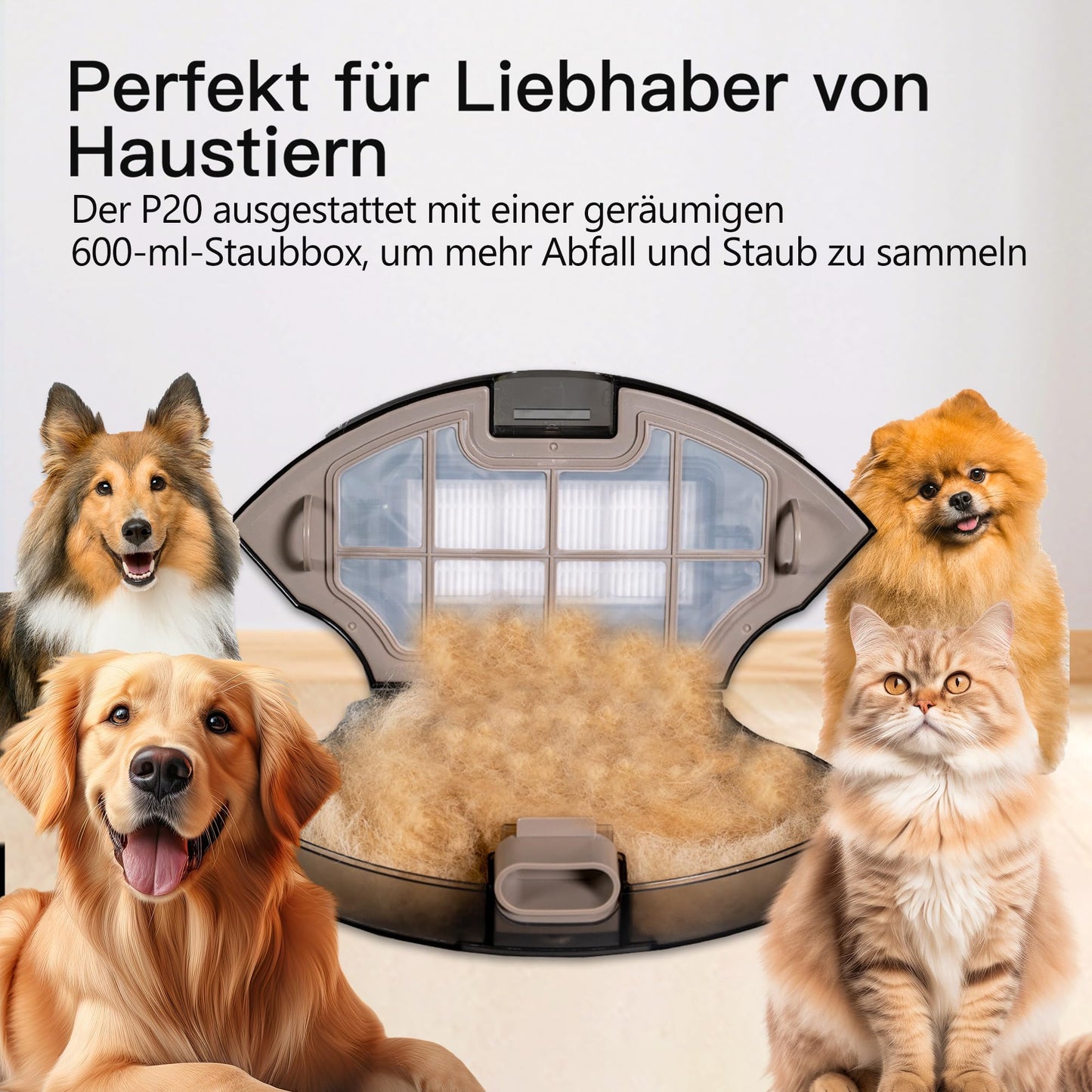 AIRROBO P20 Saugroboter – 2800 Pa, WLAN, Automatisches Aufladen, 120 Min Laufzeit