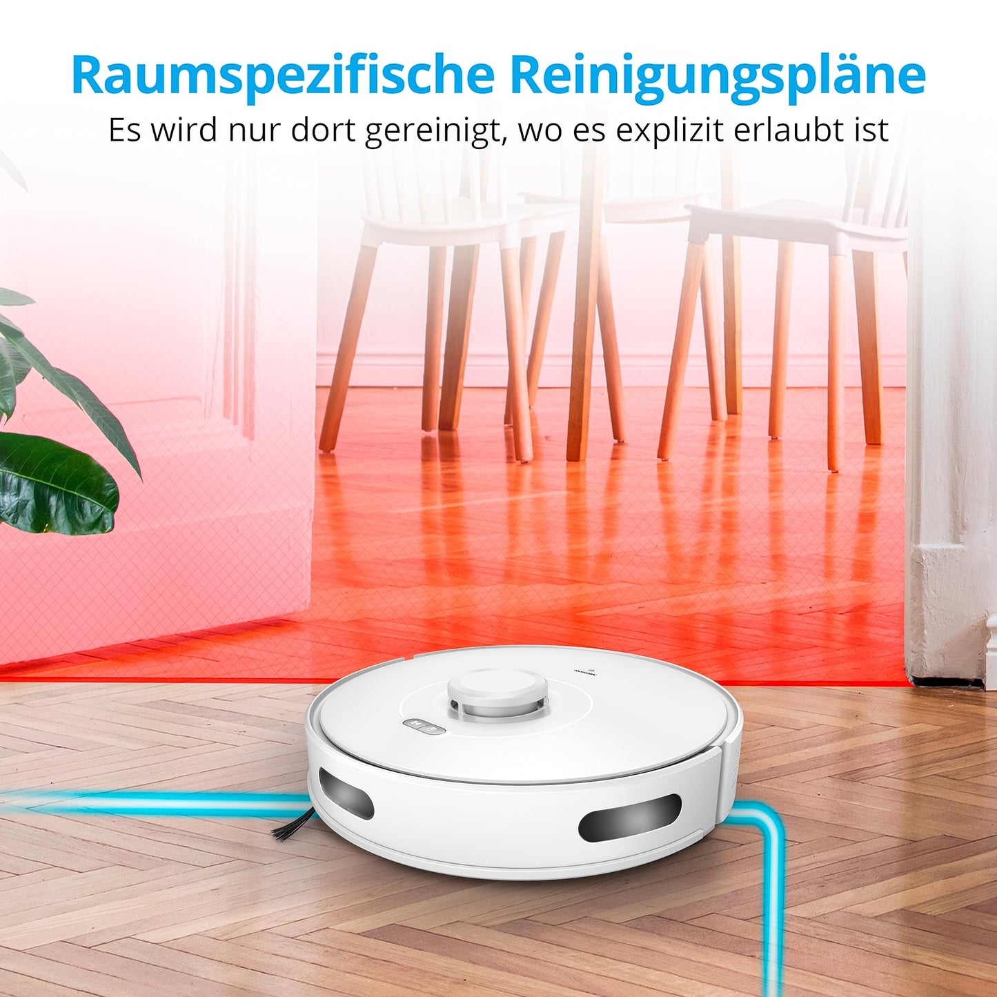 MEDION X10 SW Saug- & Wischroboter – 2.700 Pa, Lasernavigation, App & Sprachsteuerung