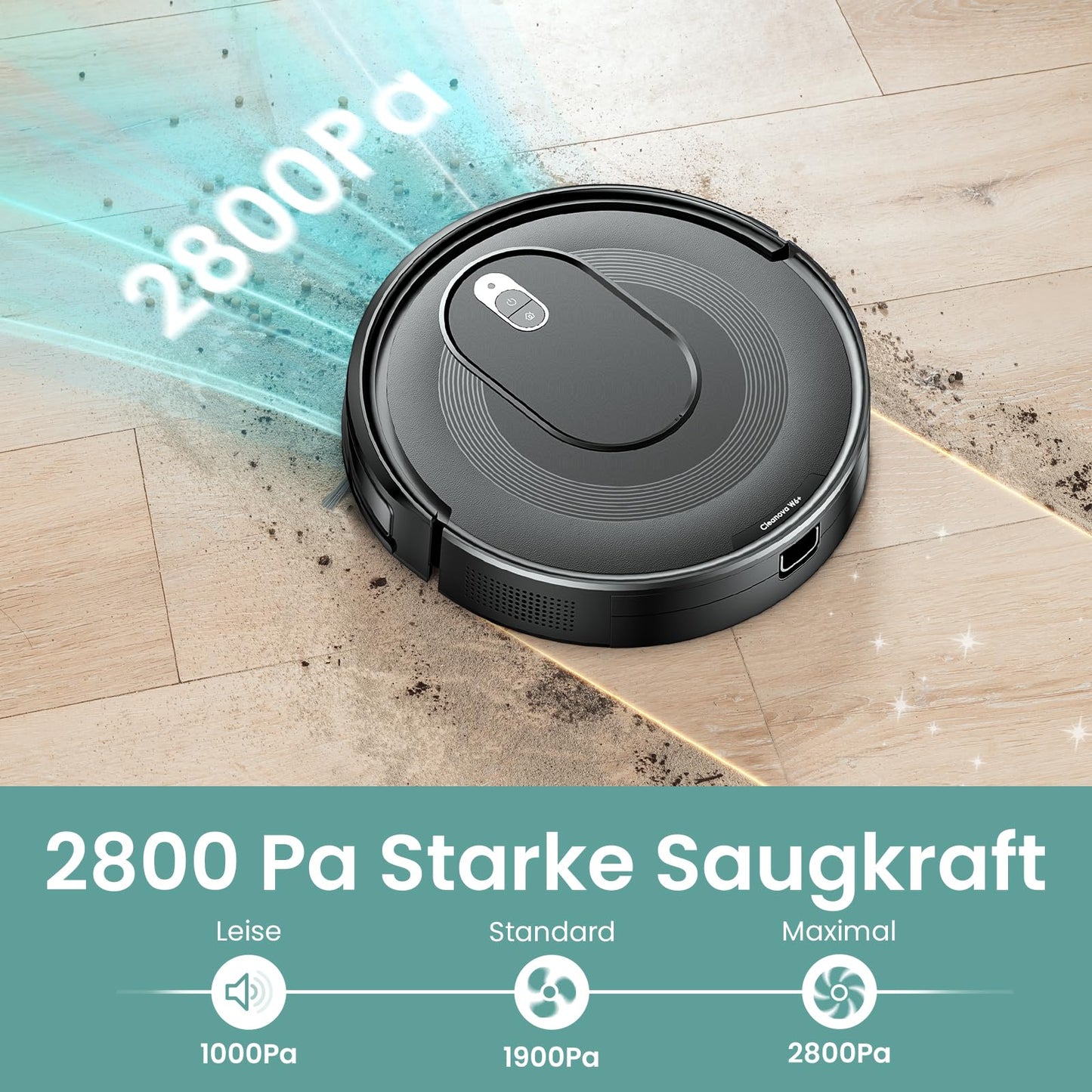 Vexilar W6+ Saugroboter – 2800 Pa, Tierhaarfreundlich, App & Sprachsteuerung
