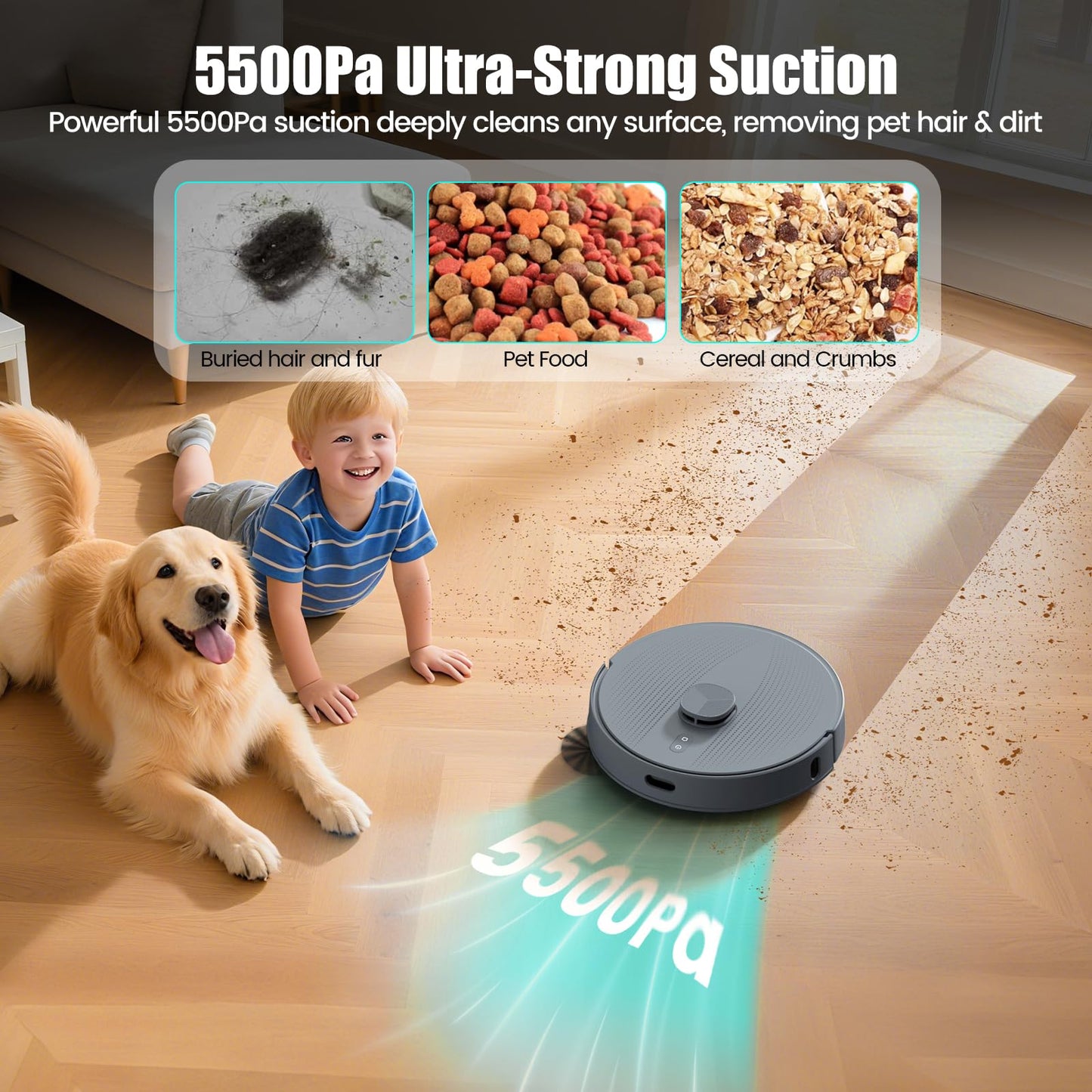 AIRROBO T25+ Saug- und Wischroboter mit Absaugstation – 5500 Pa, LiDAR Navigation