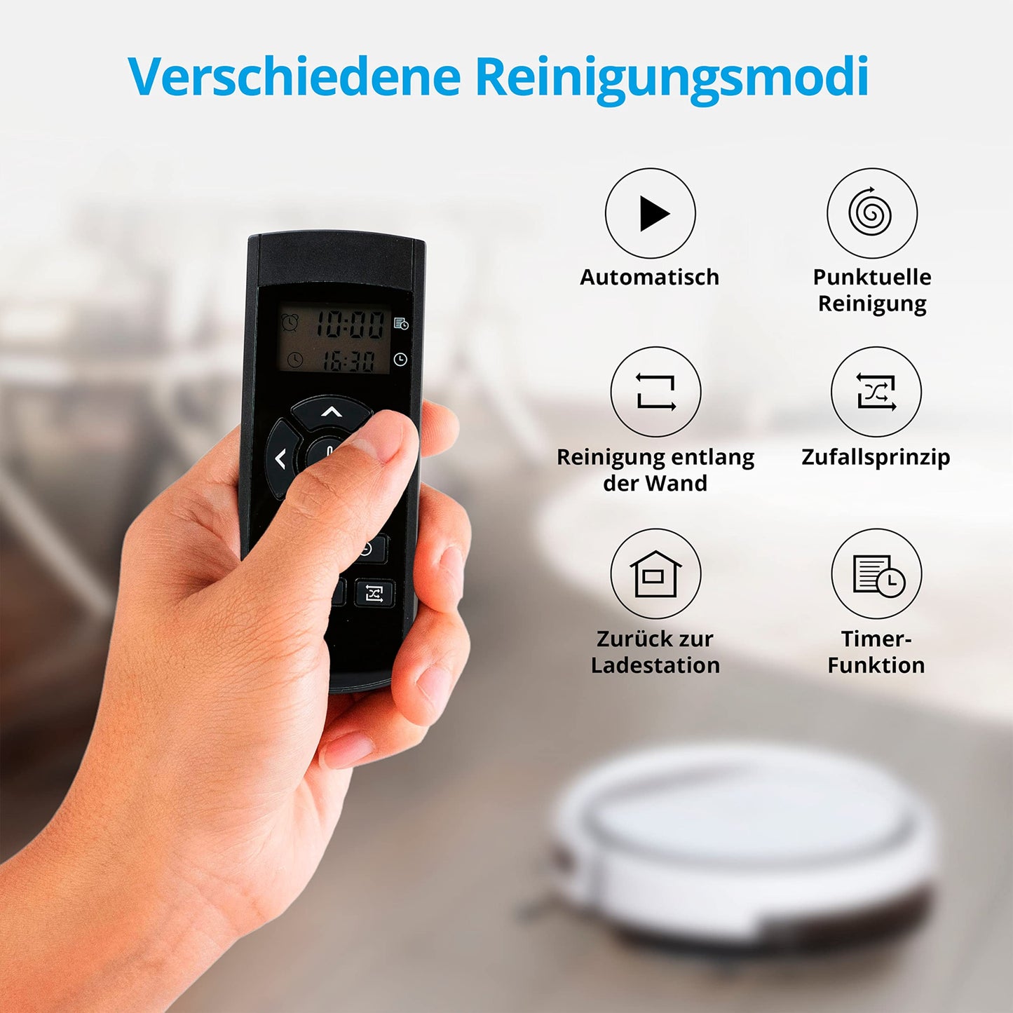 MEDION E32 SW Saug- & Wischroboter – 2-in-1, 120 Min Laufzeit