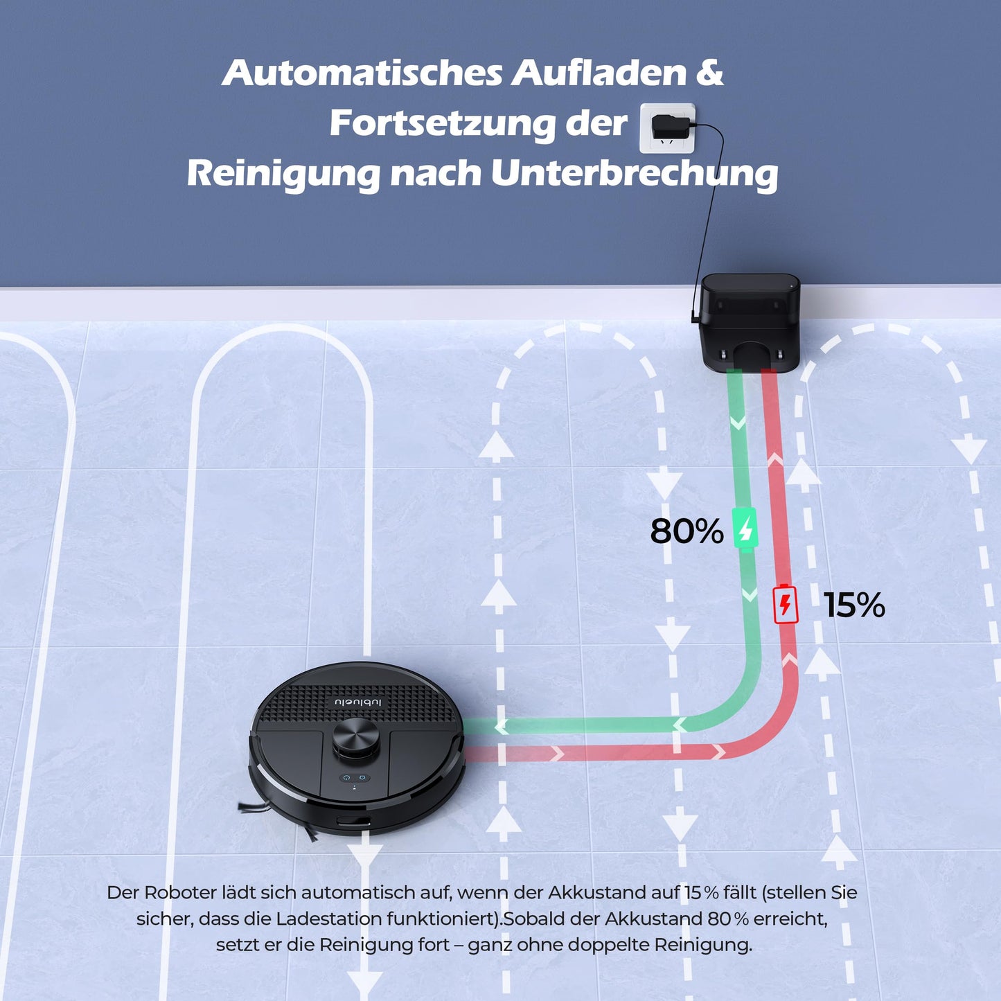 Lubluelu SL68 Plus Saug- & Wischroboter mit Absaugstation – 4500 Pa, 3-in-1 Reinigung, LiDAR, App & Alexa