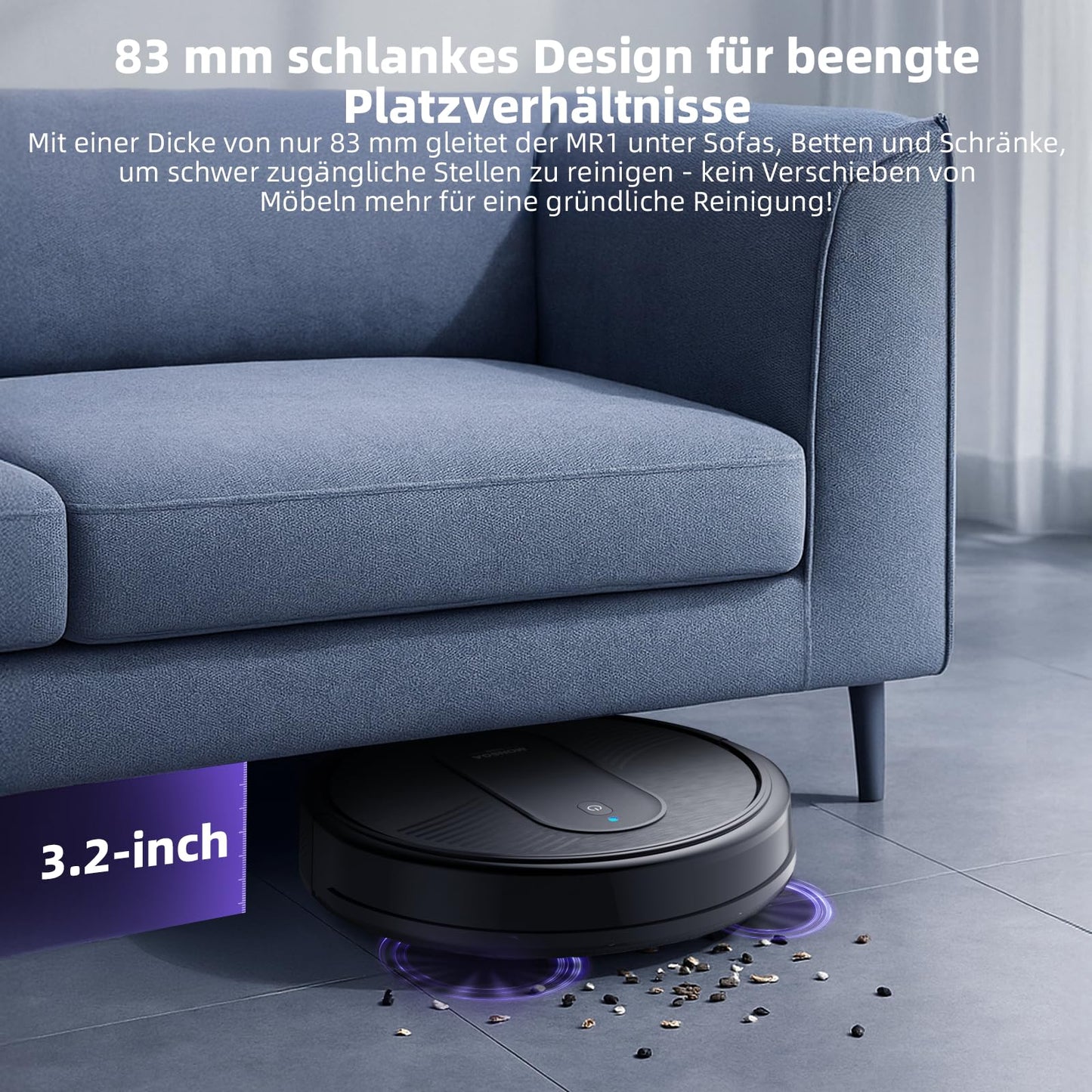 MONSGA 3-in-1 Saug- und Wischroboter, 3000 Pa, WiFi, 140 Min