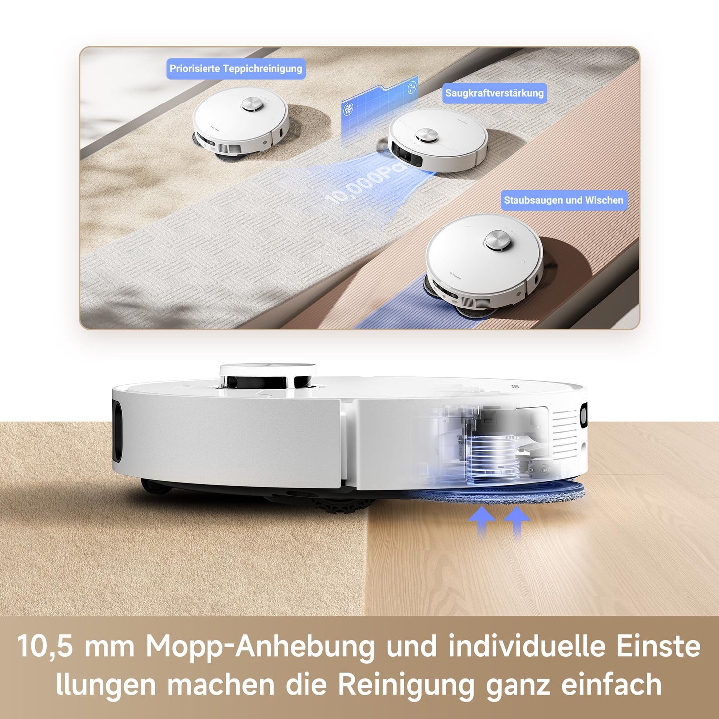 Dreame L10s Ultra Gen2 Saugroboter – 10.000 Pa, Wischfunktion, Auto-Station