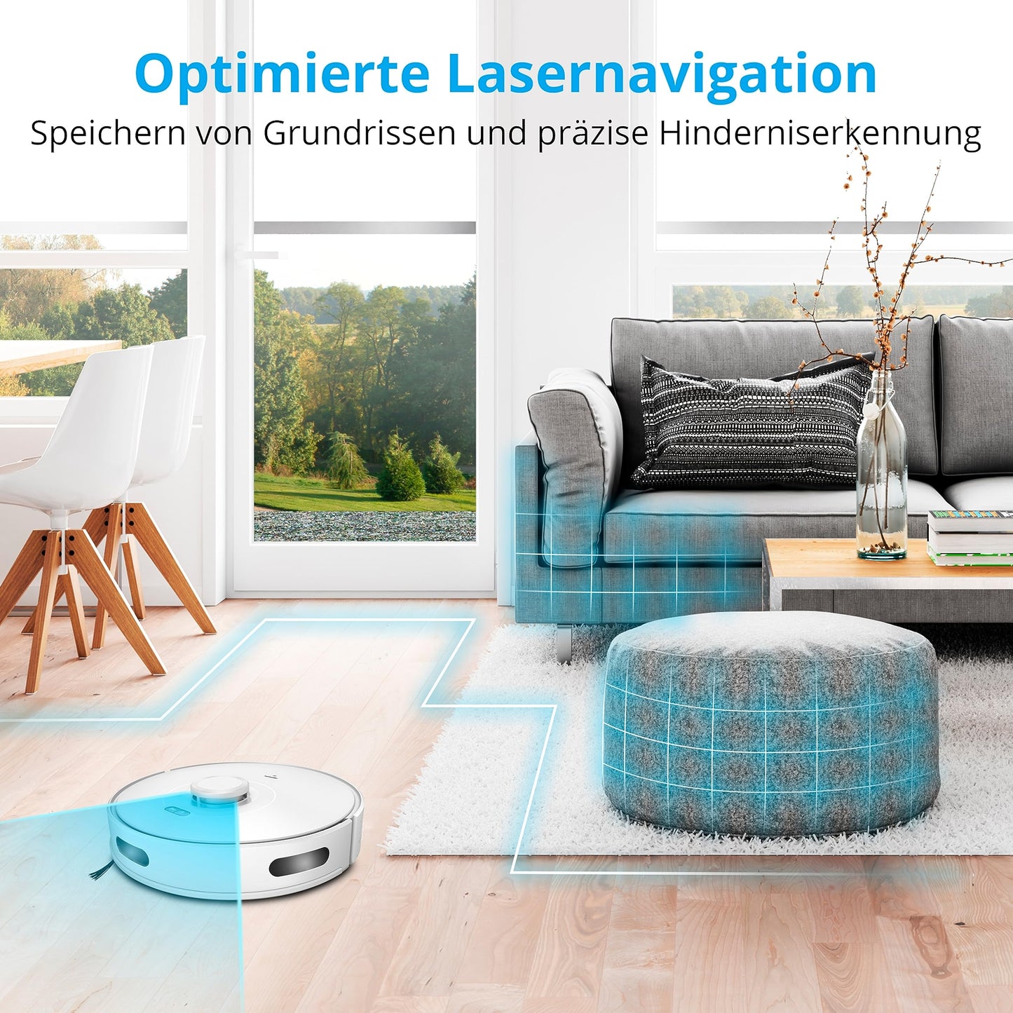MEDION X10 SW Saug- & Wischroboter – 2.700 Pa, Lasernavigation, App & Sprachsteuerung
