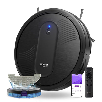 MONSGA 3-in-1 Saug- und Wischroboter, 3000 Pa, WiFi, 140 Min